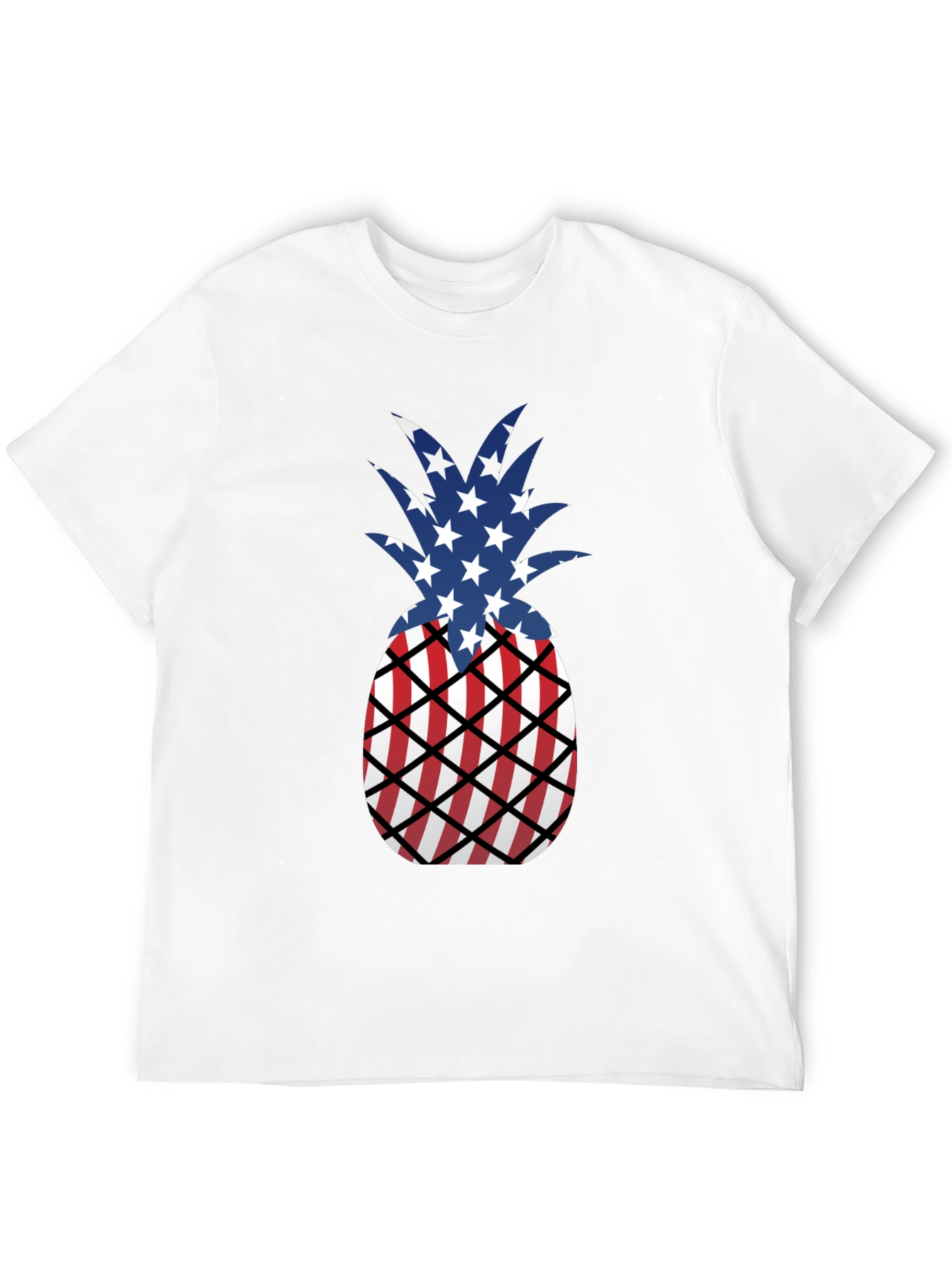 Patriotic Pineapple T-Shirt - USA Flag Design