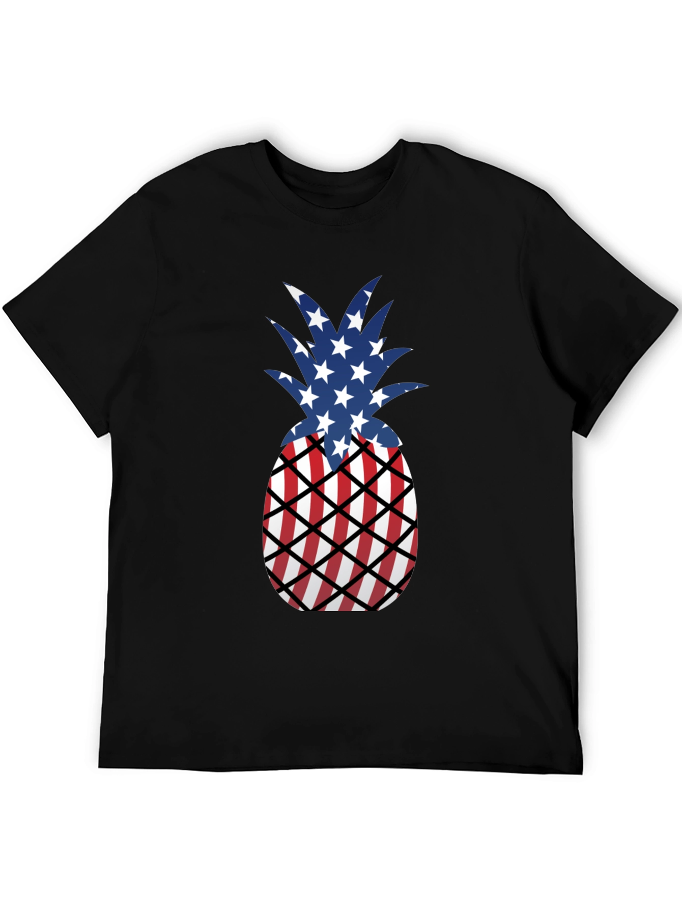 Patriotic Pineapple T-Shirt - USA Flag Design