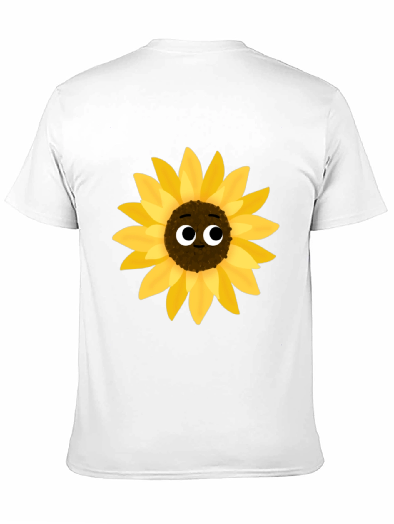 Sunflower Cartoon Graphic Black T-Shirt