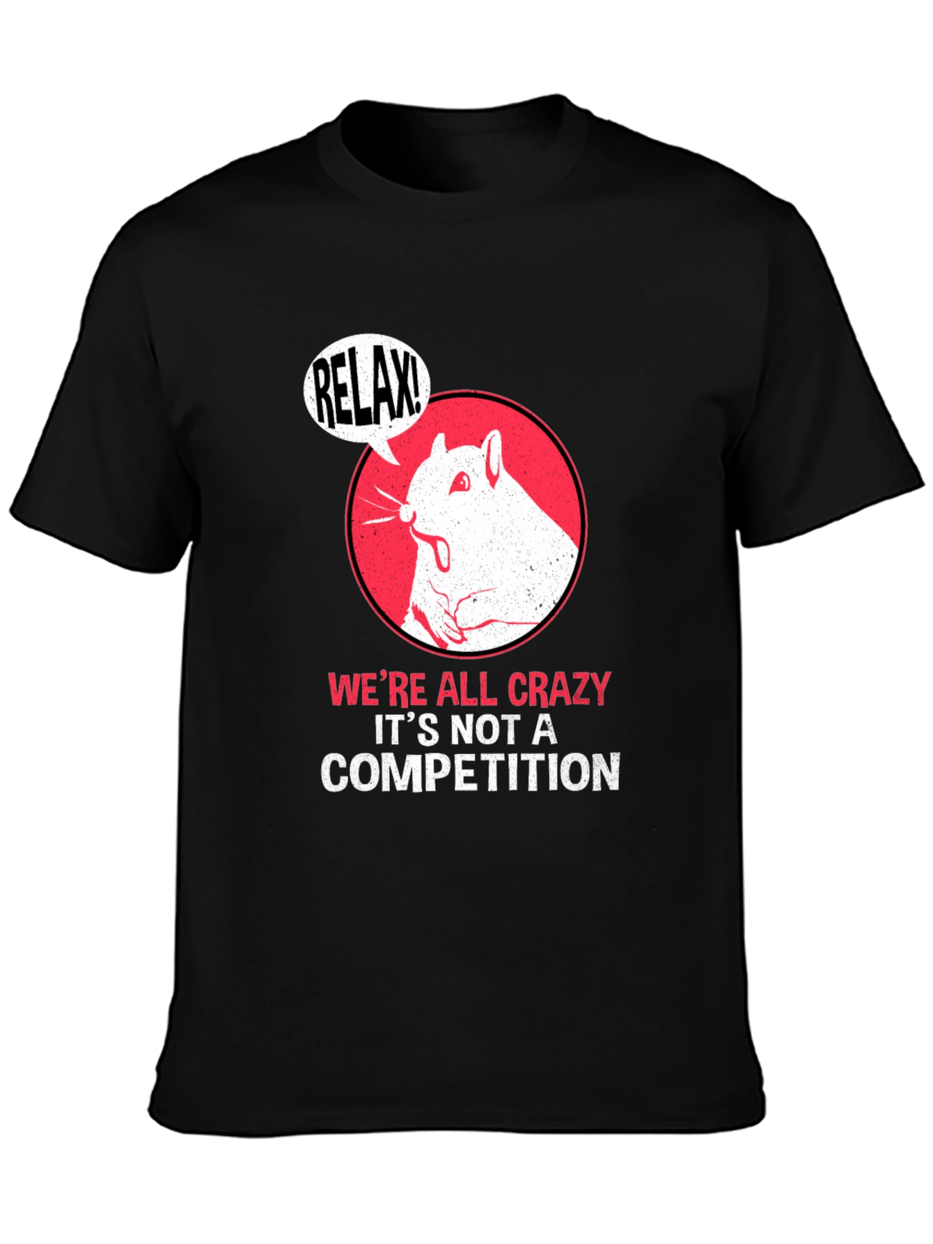 Relax! Crazy Squirrel Graphic Tee - Unisex Cotton T-Shirt