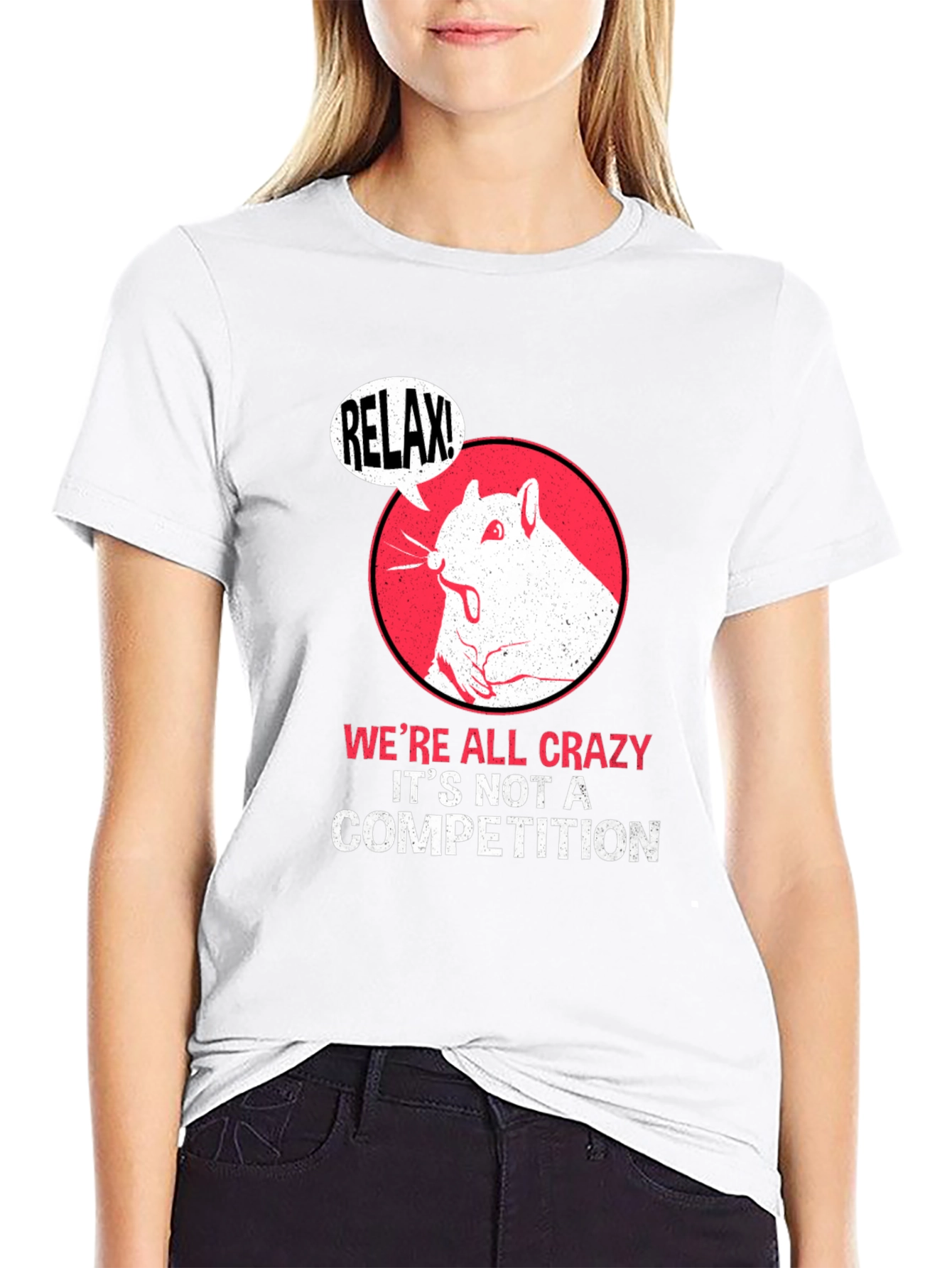 Relax! Crazy Squirrel Graphic Tee - Unisex Cotton T-Shirt