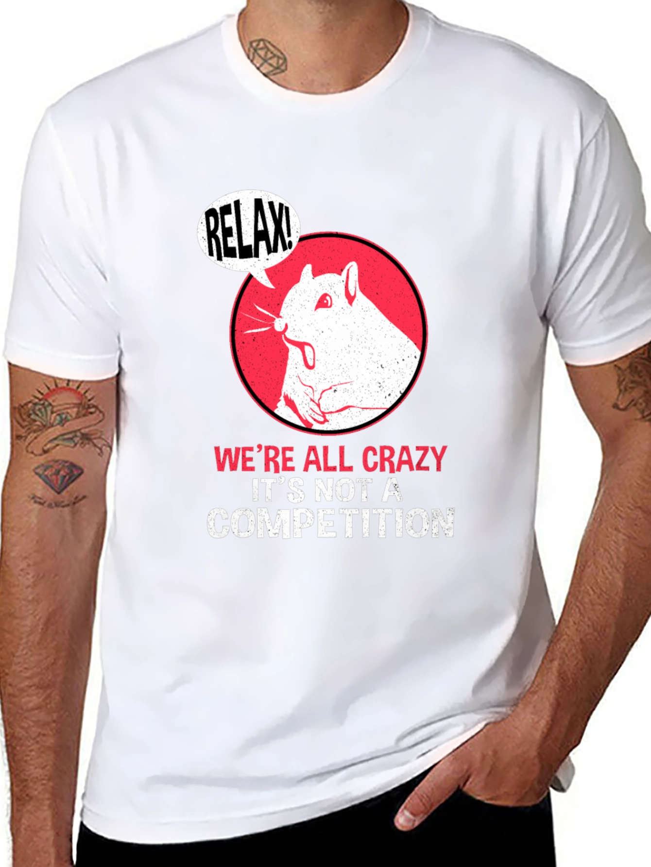 Relax! Crazy Squirrel Graphic Tee - Unisex Cotton T-Shirt