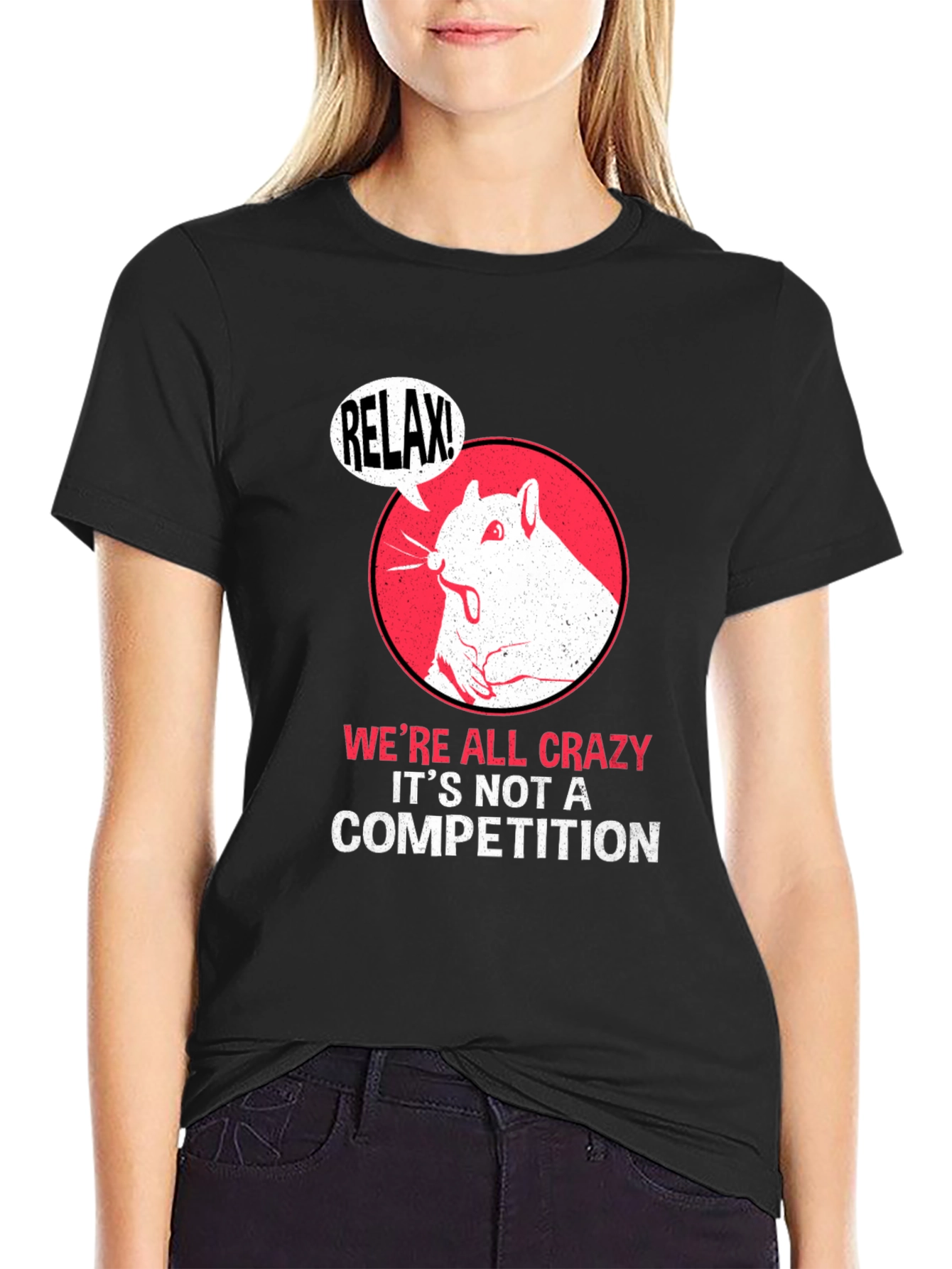 Relax! Crazy Squirrel Graphic Tee - Unisex Cotton T-Shirt