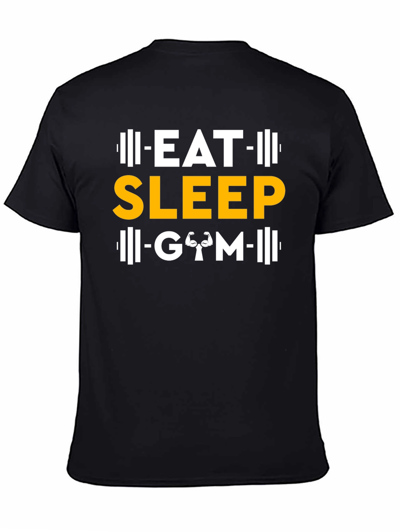 Eat Sleep Gym Black Graphic T-Shirt