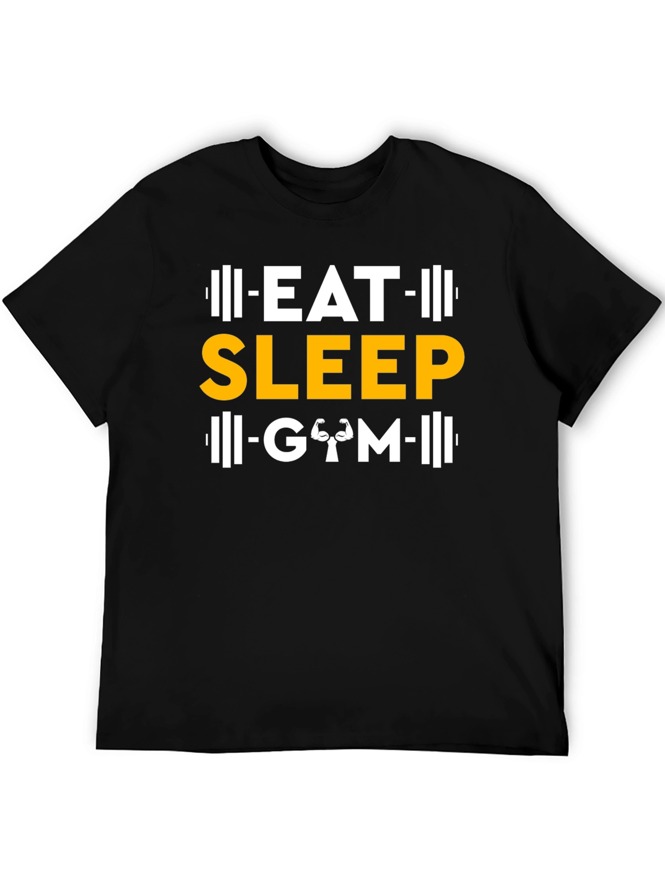 Eat Sleep Gym Black Graphic T-Shirt