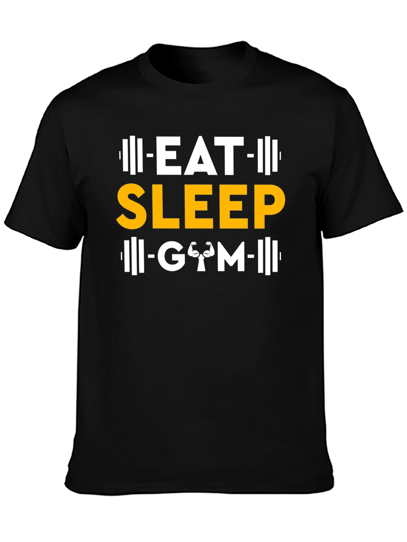 Eat Sleep Gym Black Graphic T-Shirt