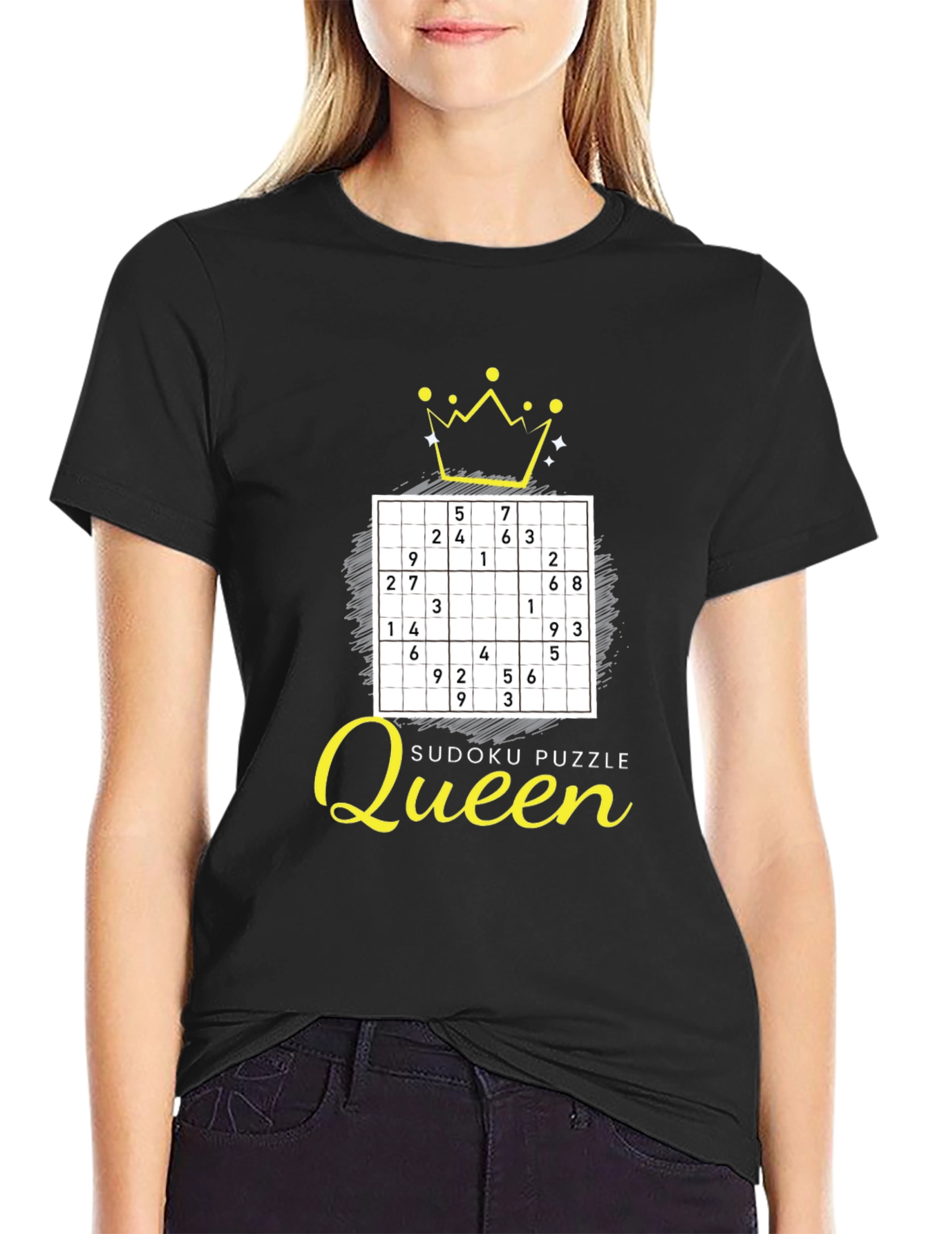 Sudoku Puzzle Queen T-Shirt - Brainy & Stylish