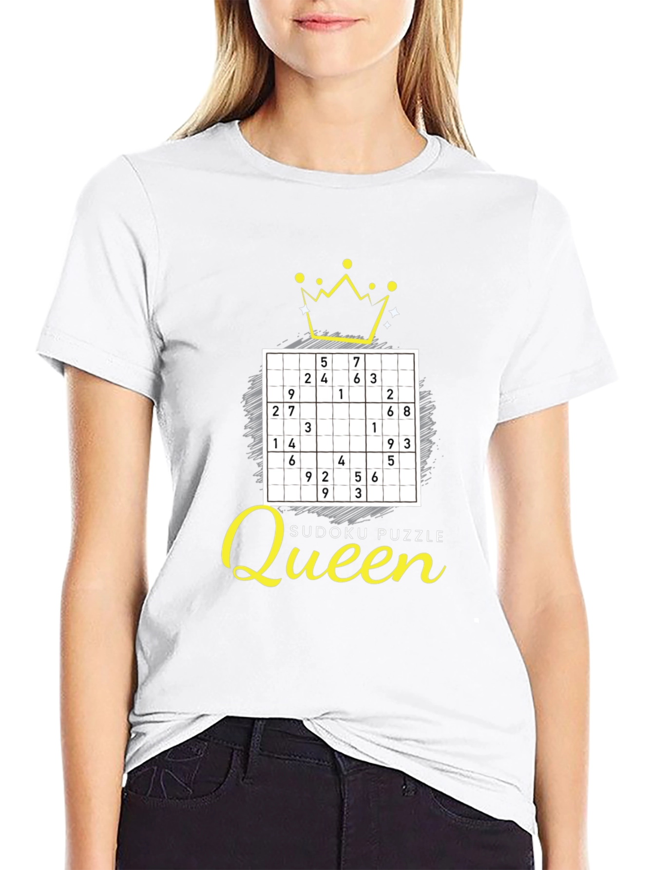 Sudoku Puzzle Queen T-Shirt - Brainy & Stylish