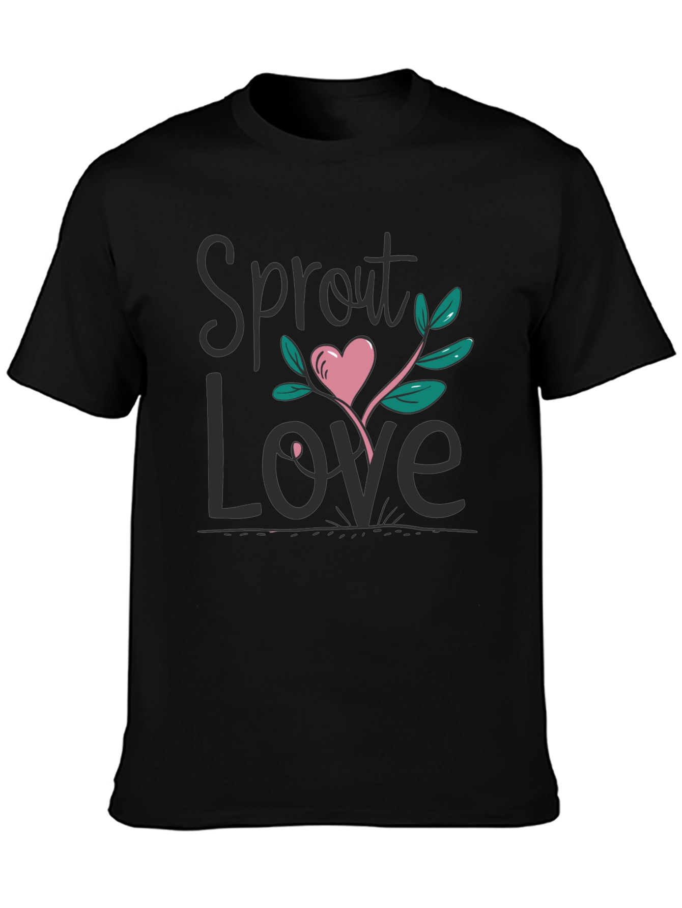 Sprout Love Black Graphic Tee