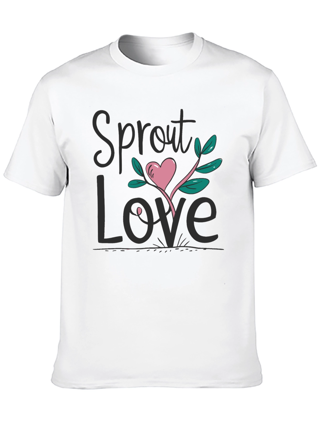 Sprout Love Black Graphic Tee