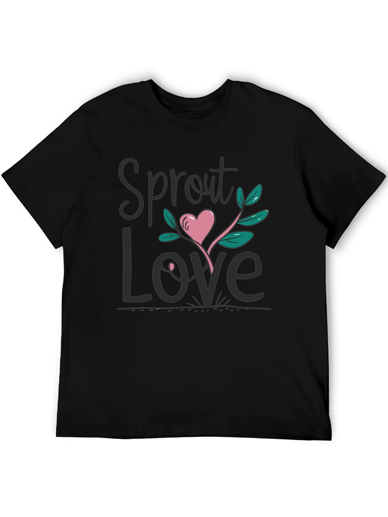 Sprout Love Black Graphic Tee
