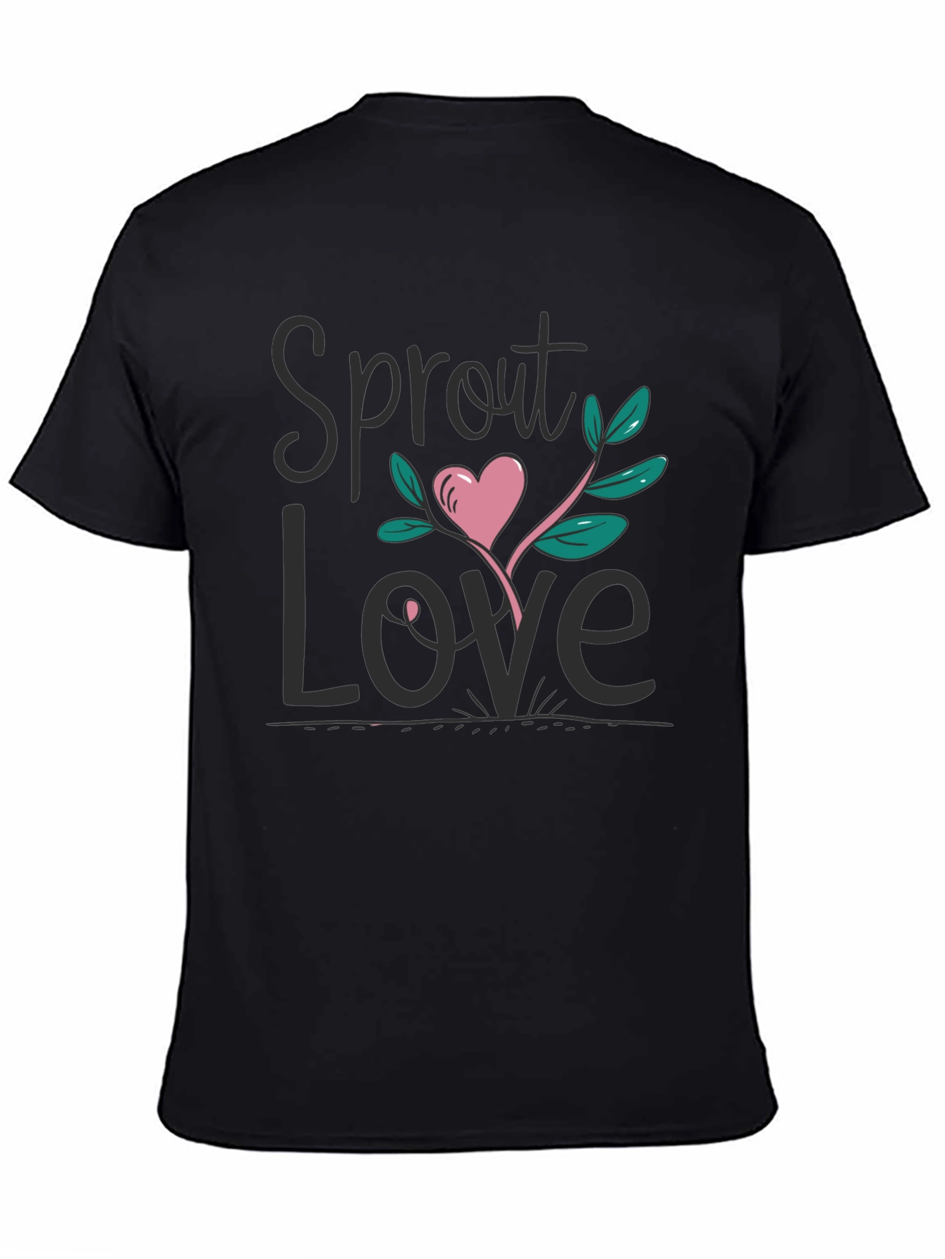 Sprout Love Black Graphic Tee