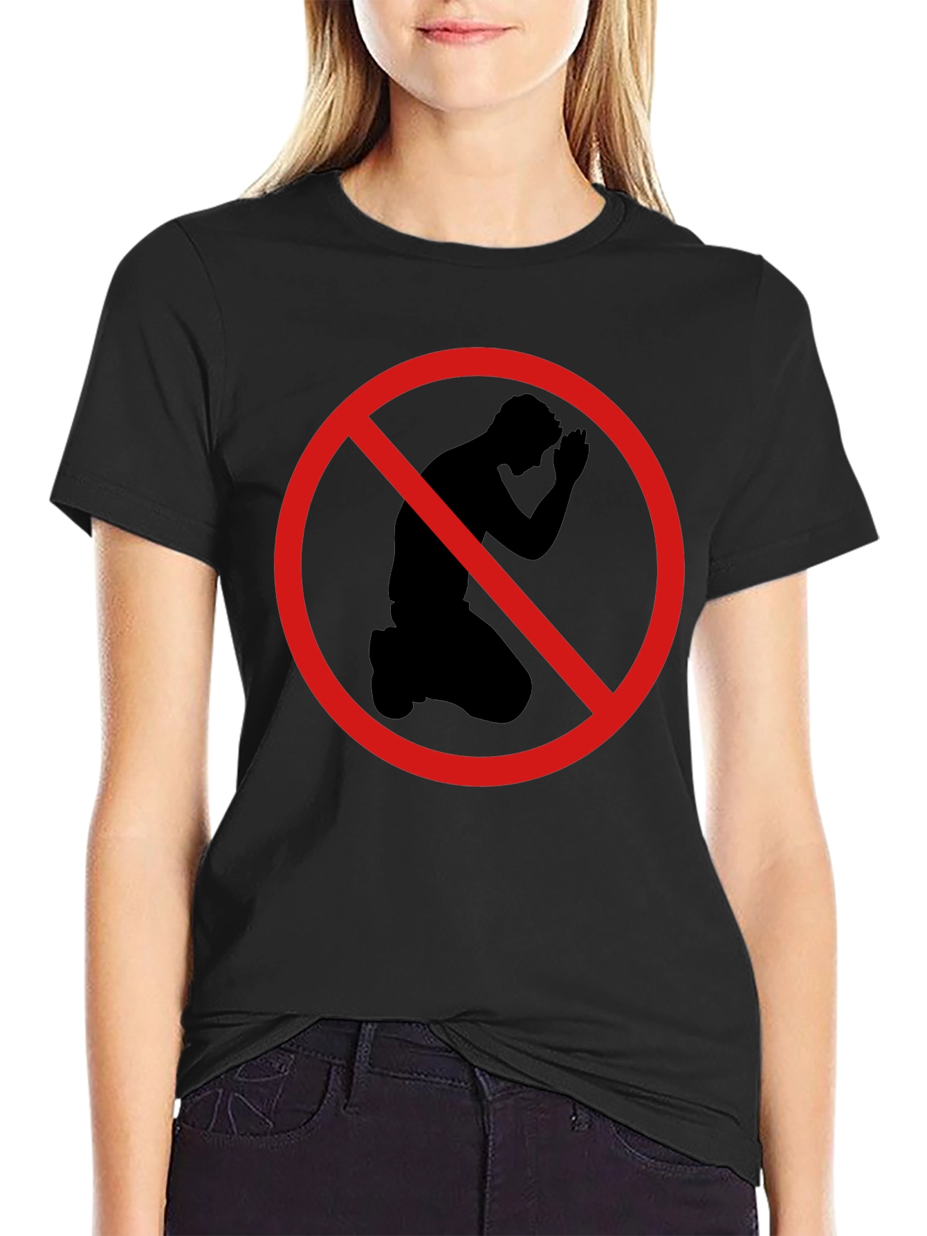 Black T-Shirt: No Kneeling Graphic Tee