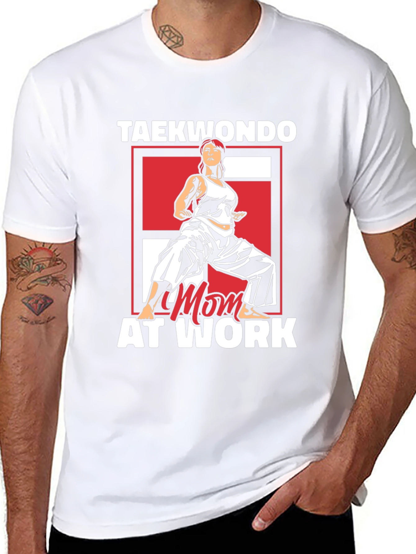 Taekwondo Mom at Work Graphic T-Shirt