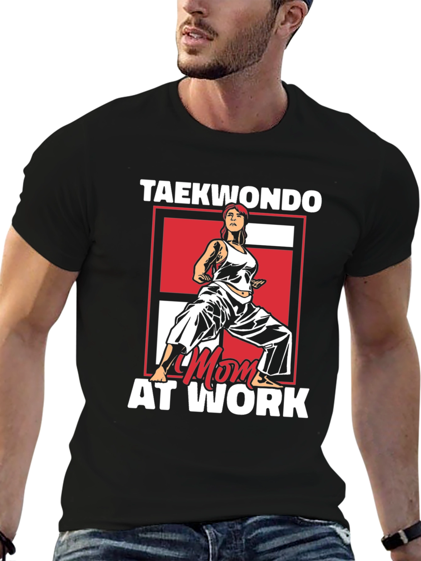 Taekwondo Mom at Work Graphic T-Shirt