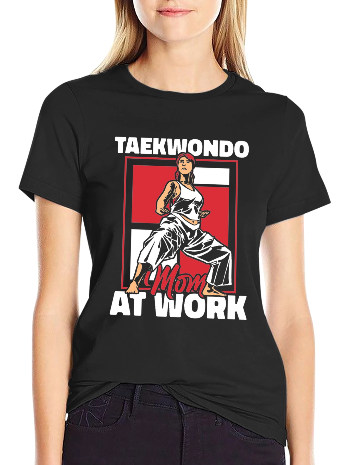 Taekwondo Mom at Work Graphic T-Shirt