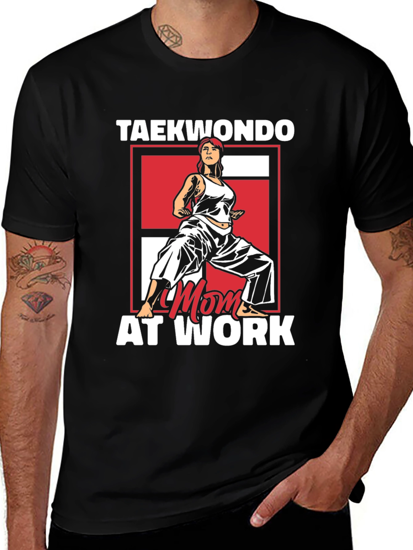 Taekwondo Mom at Work Graphic T-Shirt