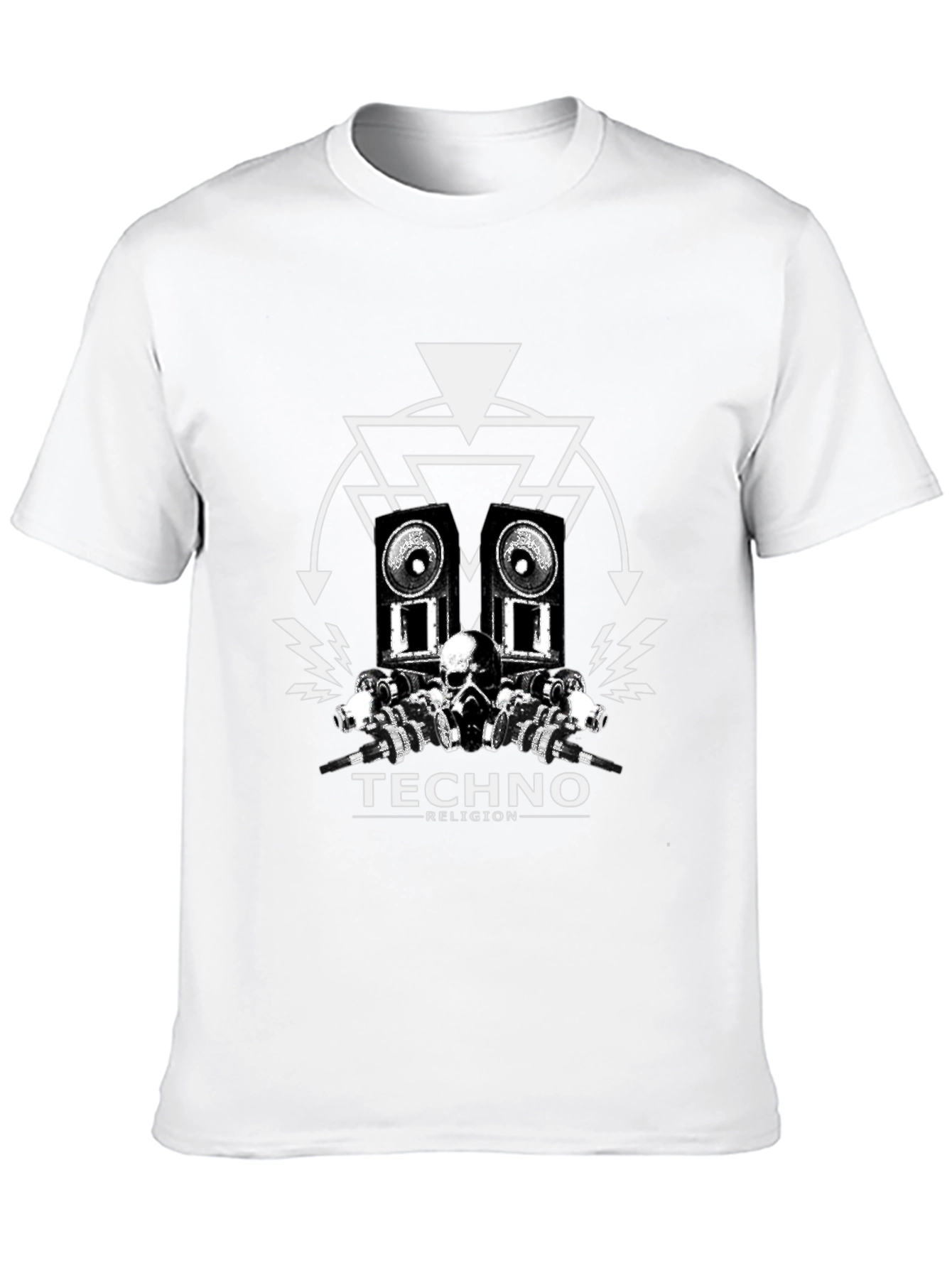 Techno Religion Black Graphic T-Shirt