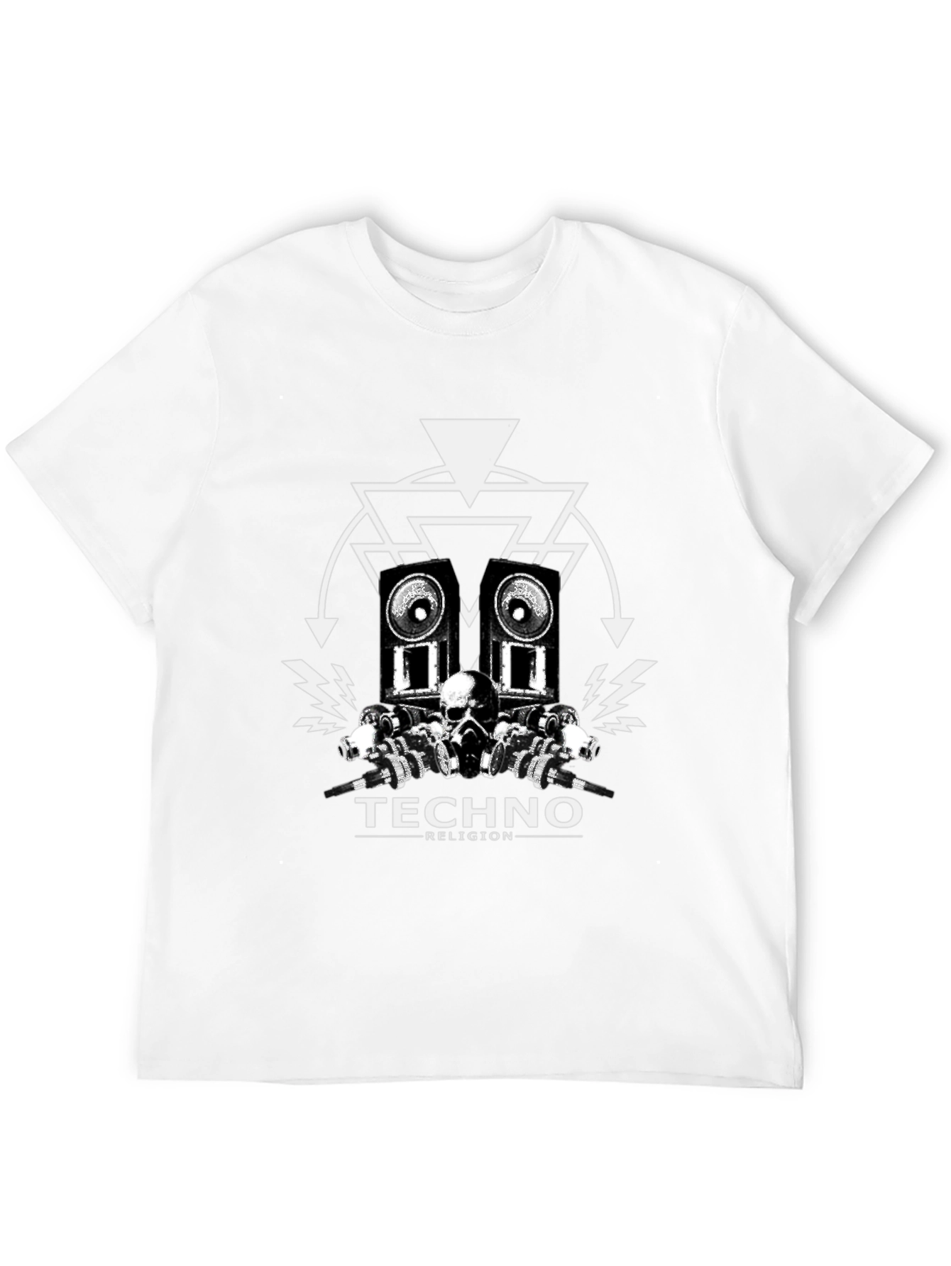 Techno Religion Black Graphic T-Shirt