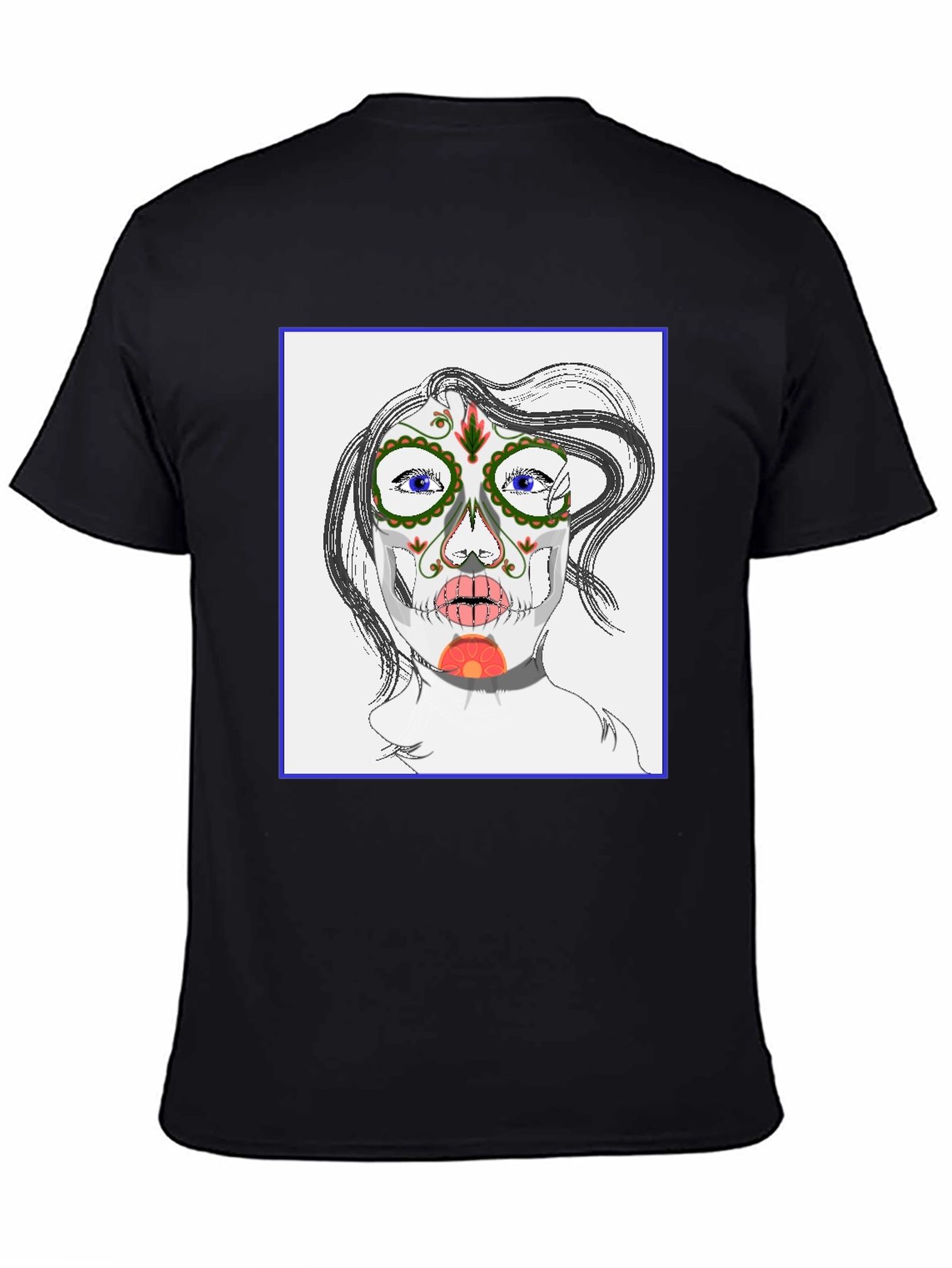 Sugar Skull Face Black T-Shirt