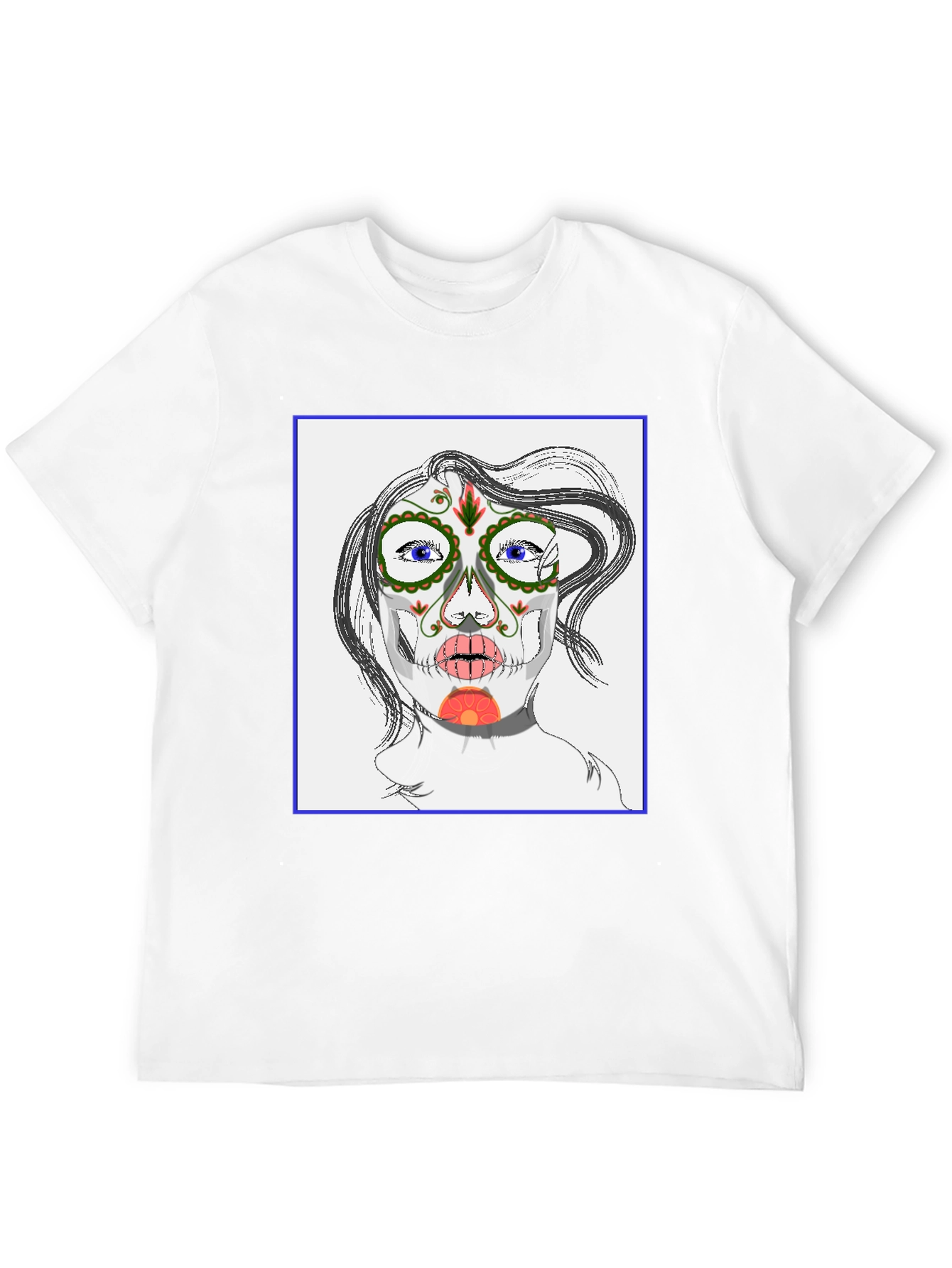 Sugar Skull Face Black T-Shirt