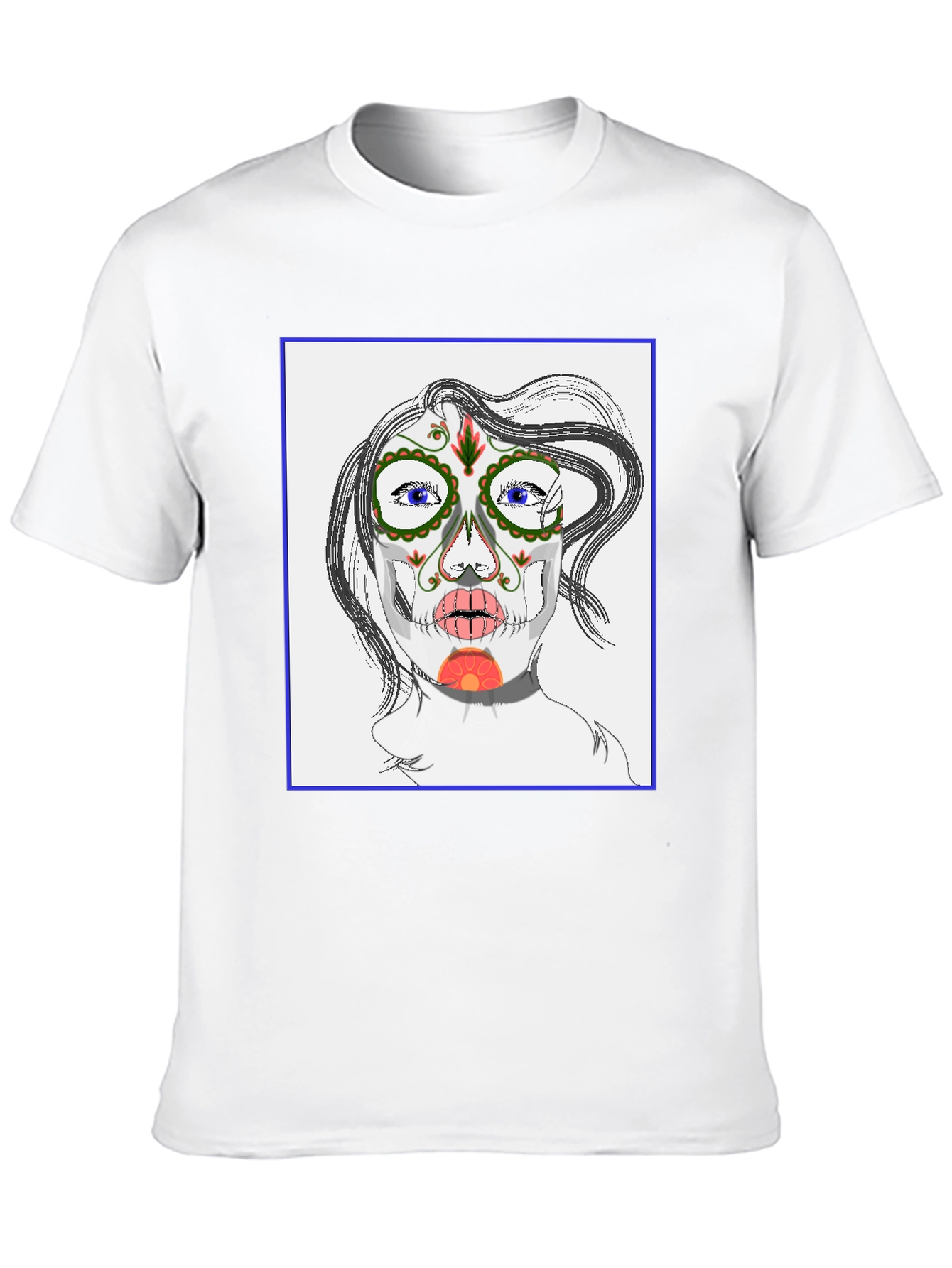 Sugar Skull Face Black T-Shirt