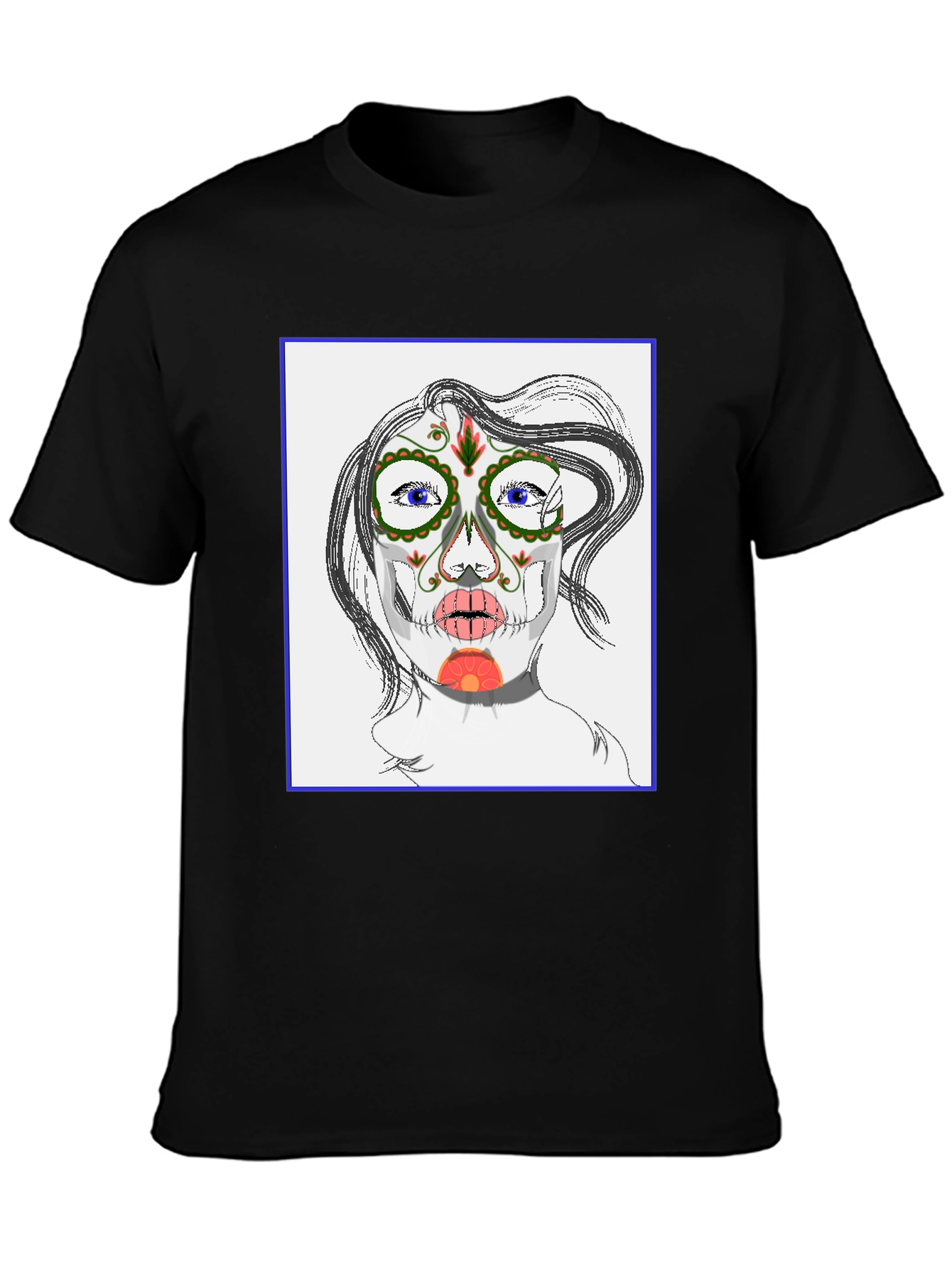 Sugar Skull Face Black T-Shirt