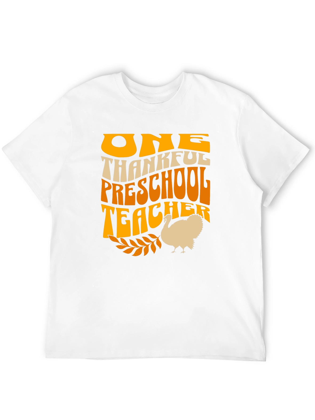 One Thankful Preschool Teacher Thanksgiving T-Shirt