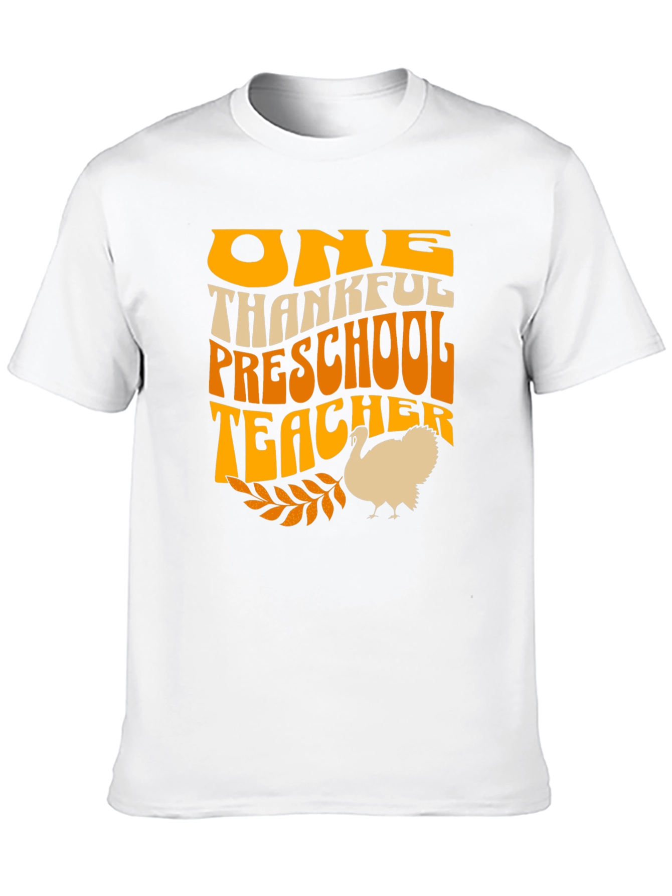 One Thankful Preschool Teacher Thanksgiving T-Shirt