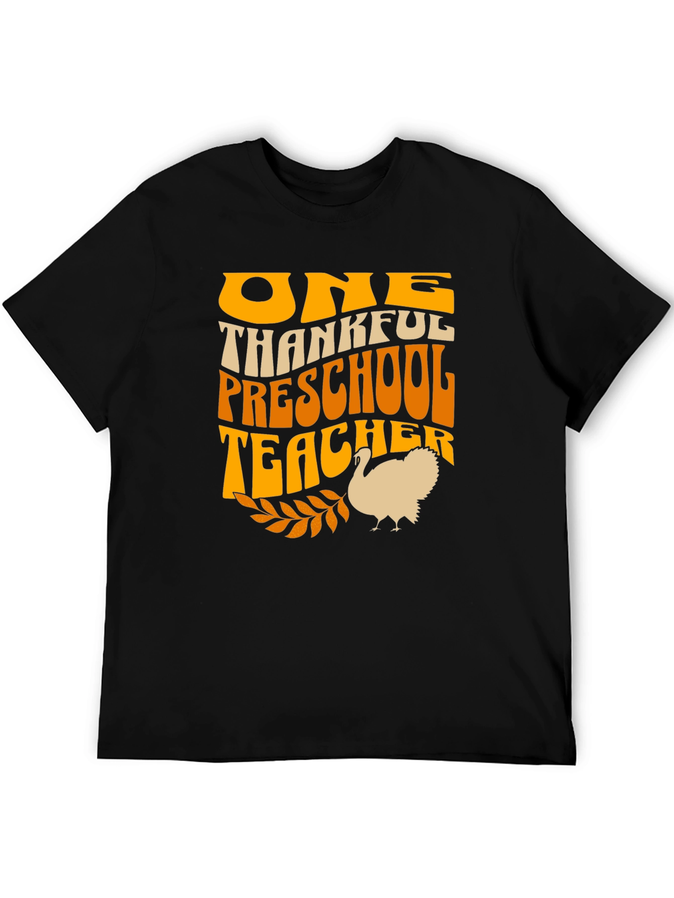 One Thankful Preschool Teacher Thanksgiving T-Shirt