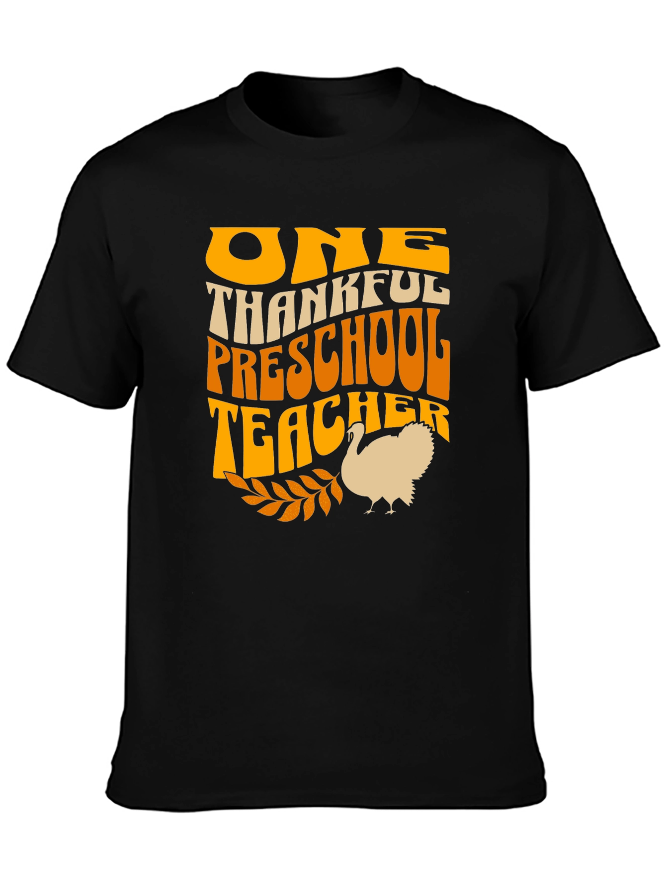 One Thankful Preschool Teacher Thanksgiving T-Shirt