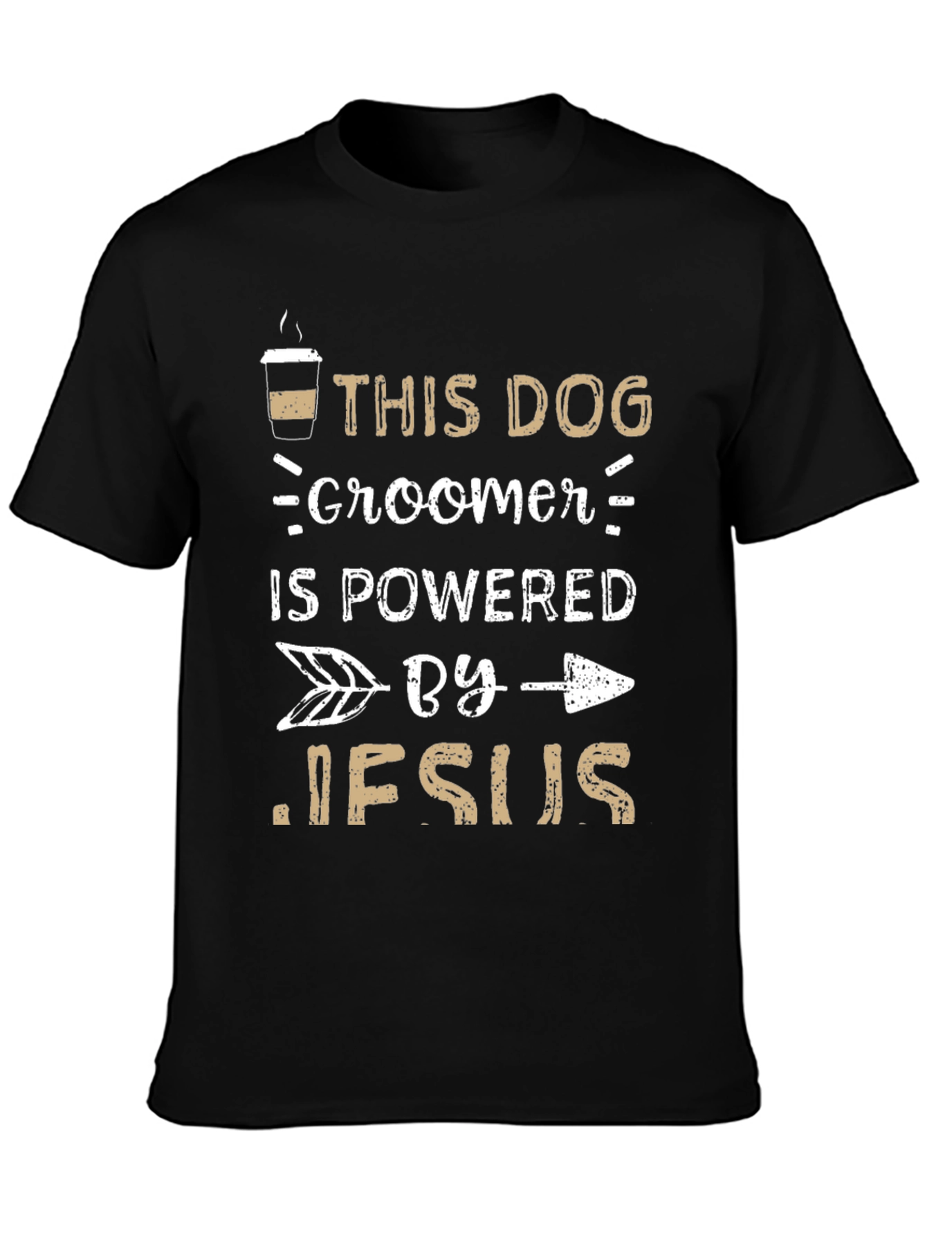 Dog Groomer Powered By Jesus T-Shirt