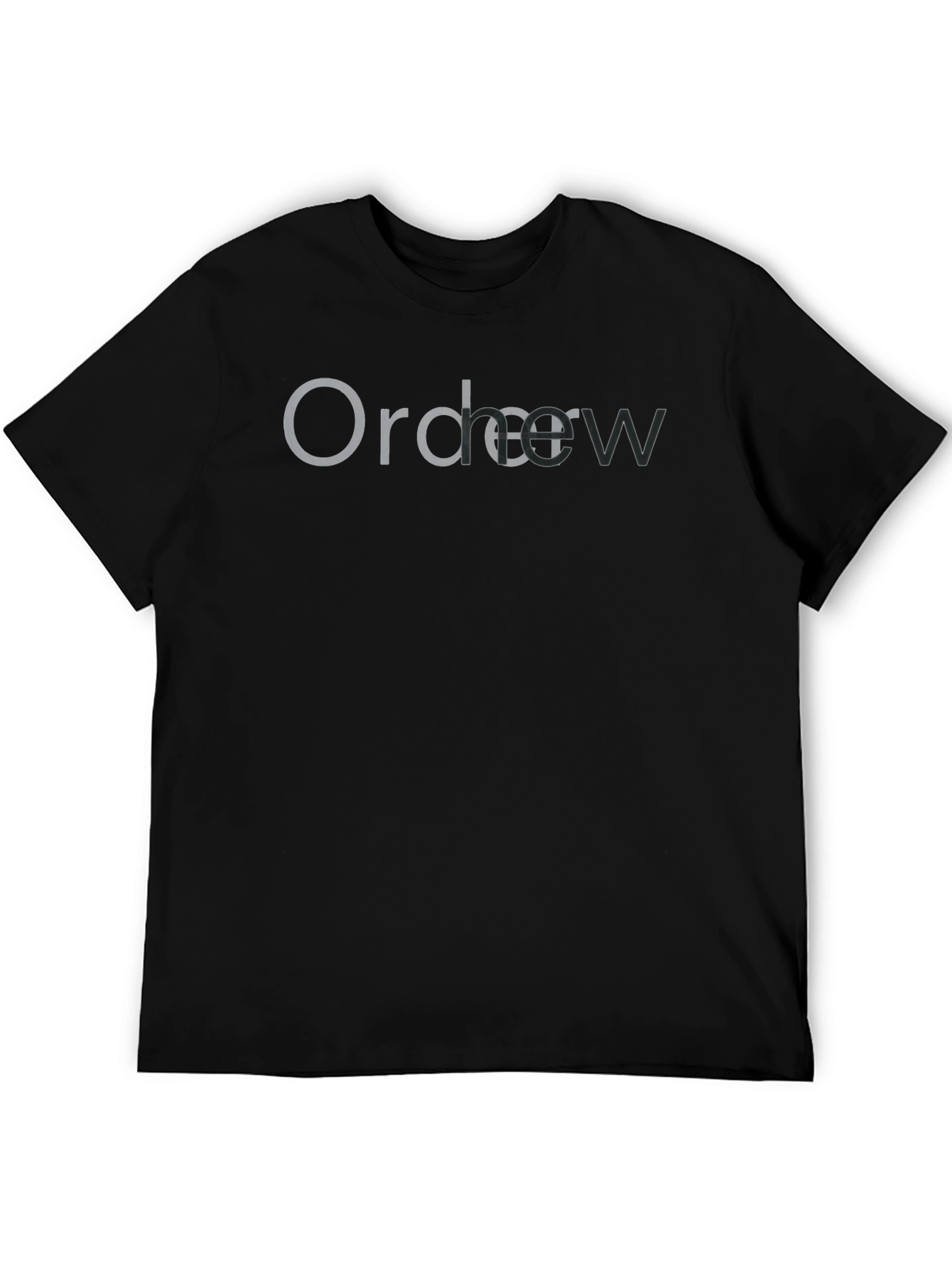 Trendy Black T-Shirt with Modern Graphic Design