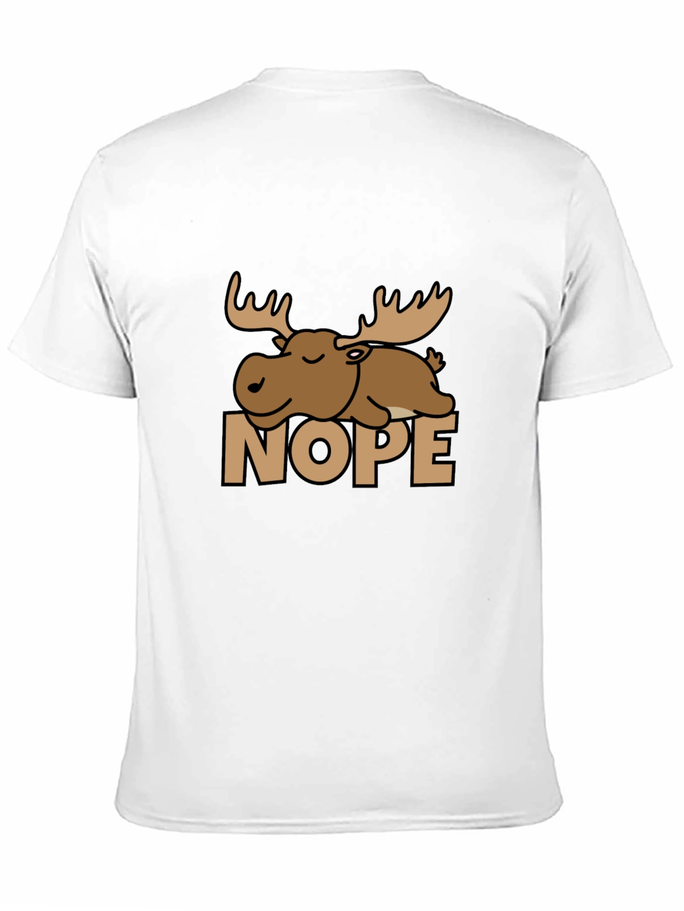 Nope Moose Graphic Tee - Comfy Black T-Shirt
