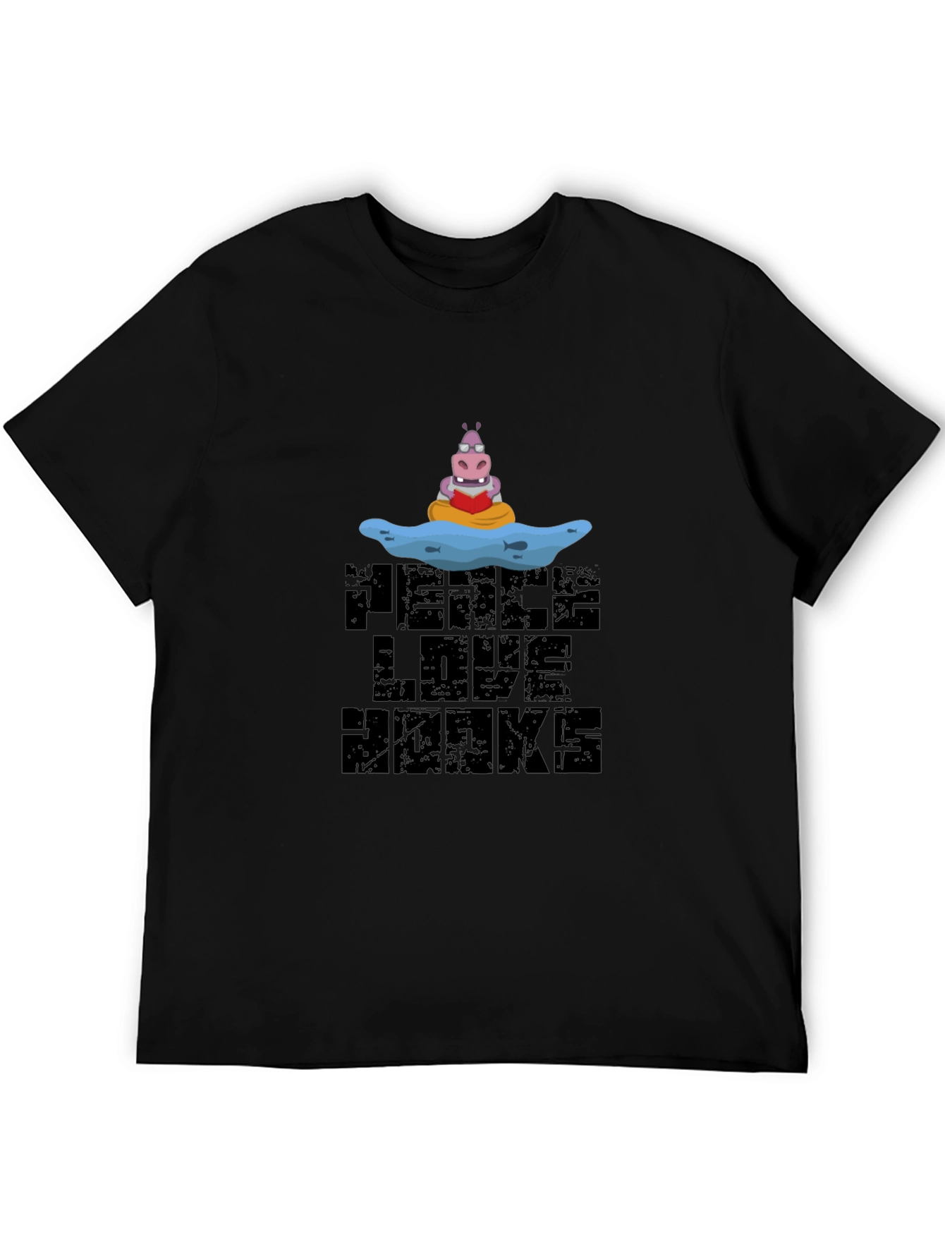Peace Love Hawks Black Graphic Tee