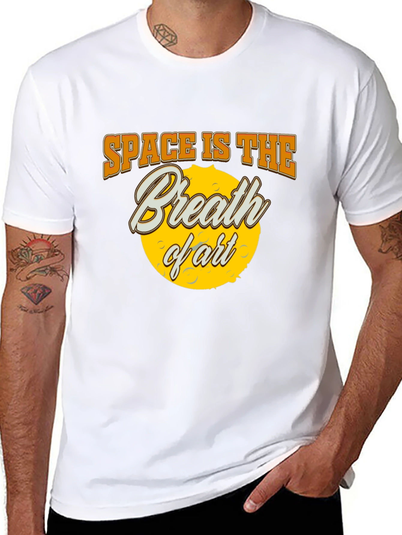 Space is The Breath of Art Black T-Shirt
