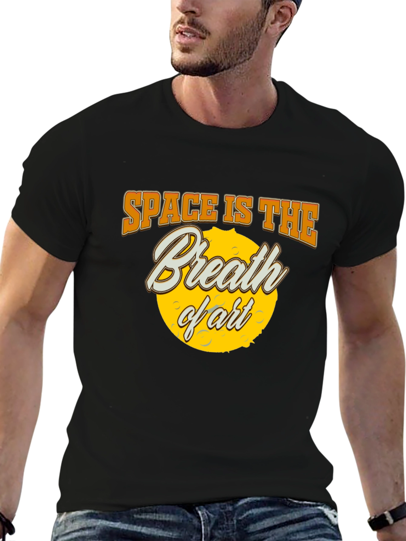 Space is The Breath of Art Black T-Shirt