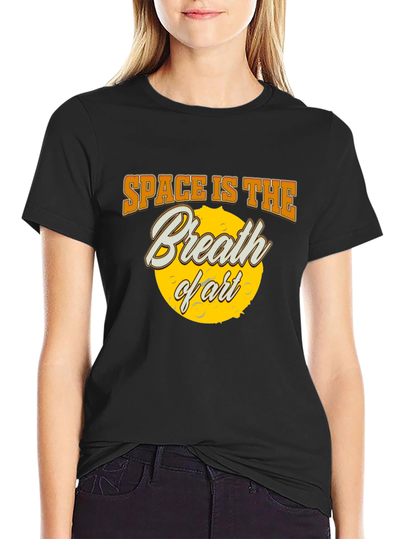 Space is The Breath of Art Black T-Shirt