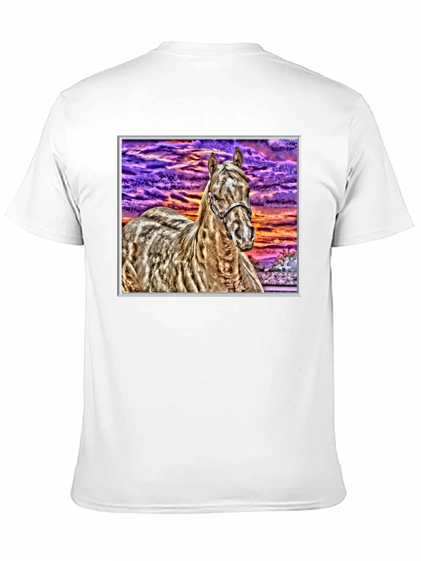 Horse Graphic Tee - Sunset Sky Black T-Shirt