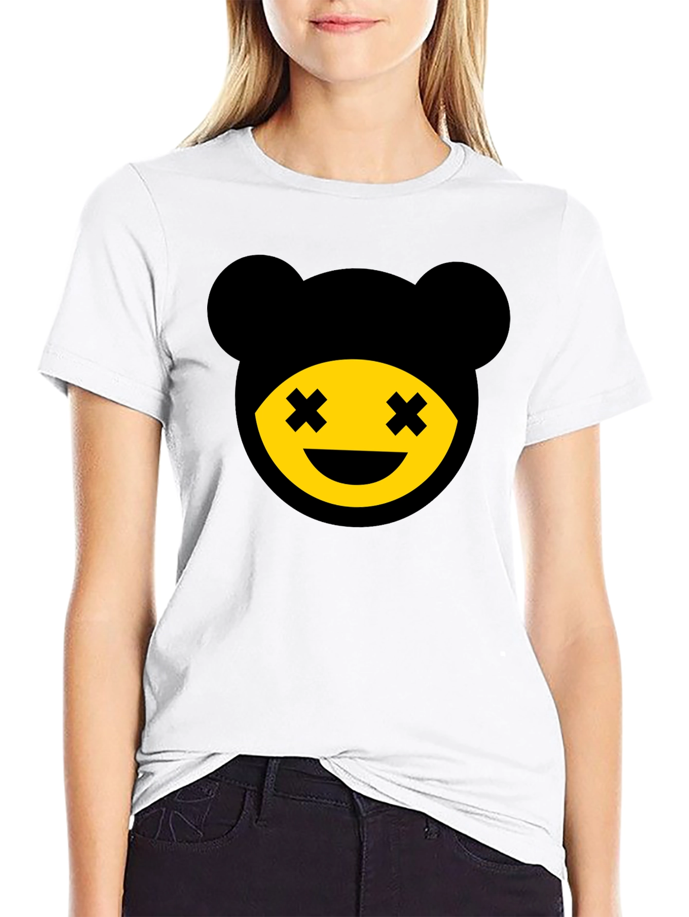 Graphic Bear Tee - Mens Black Crew Neck T-Shirt