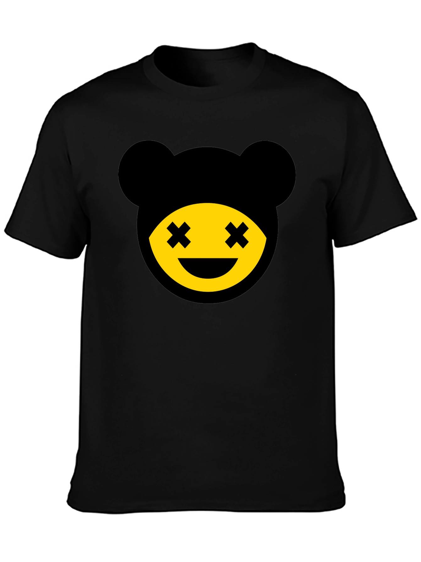 Graphic Bear Tee - Mens Black Crew Neck T-Shirt