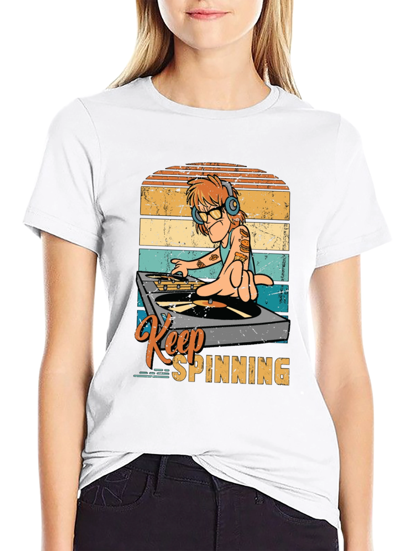 Keep Spinning DJ Graphic Tee