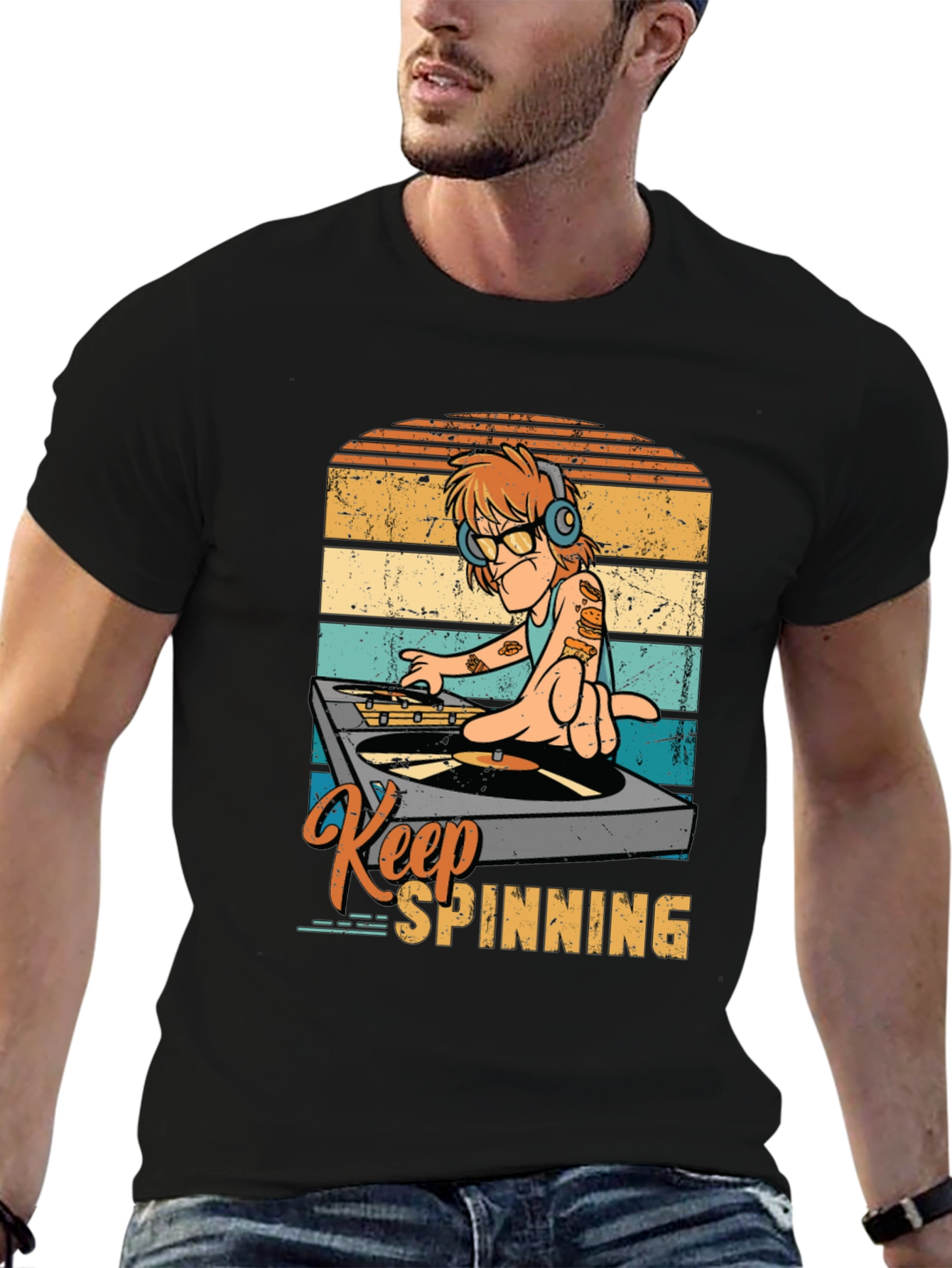 Keep Spinning DJ Graphic Tee