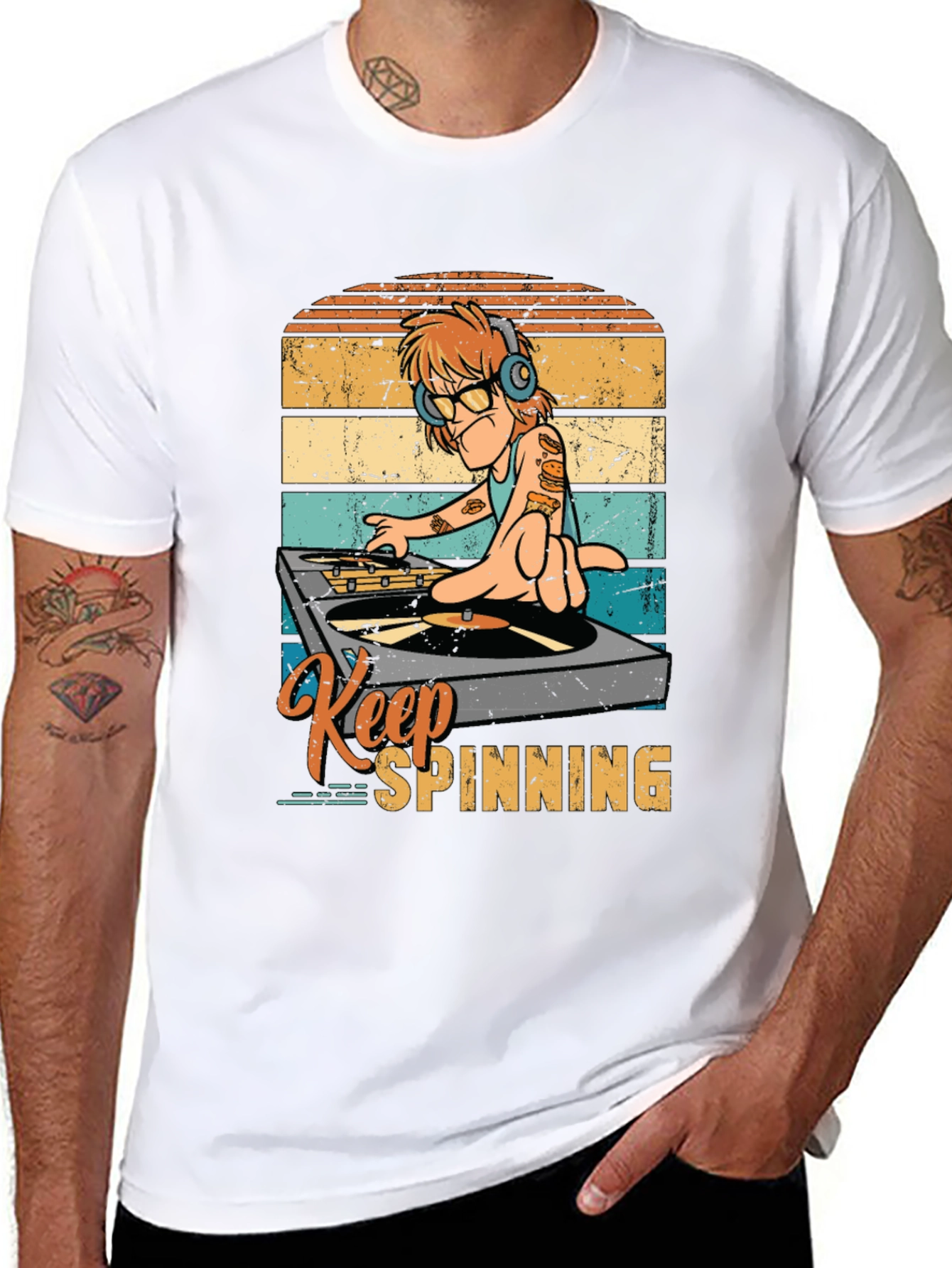Keep Spinning DJ Graphic Tee