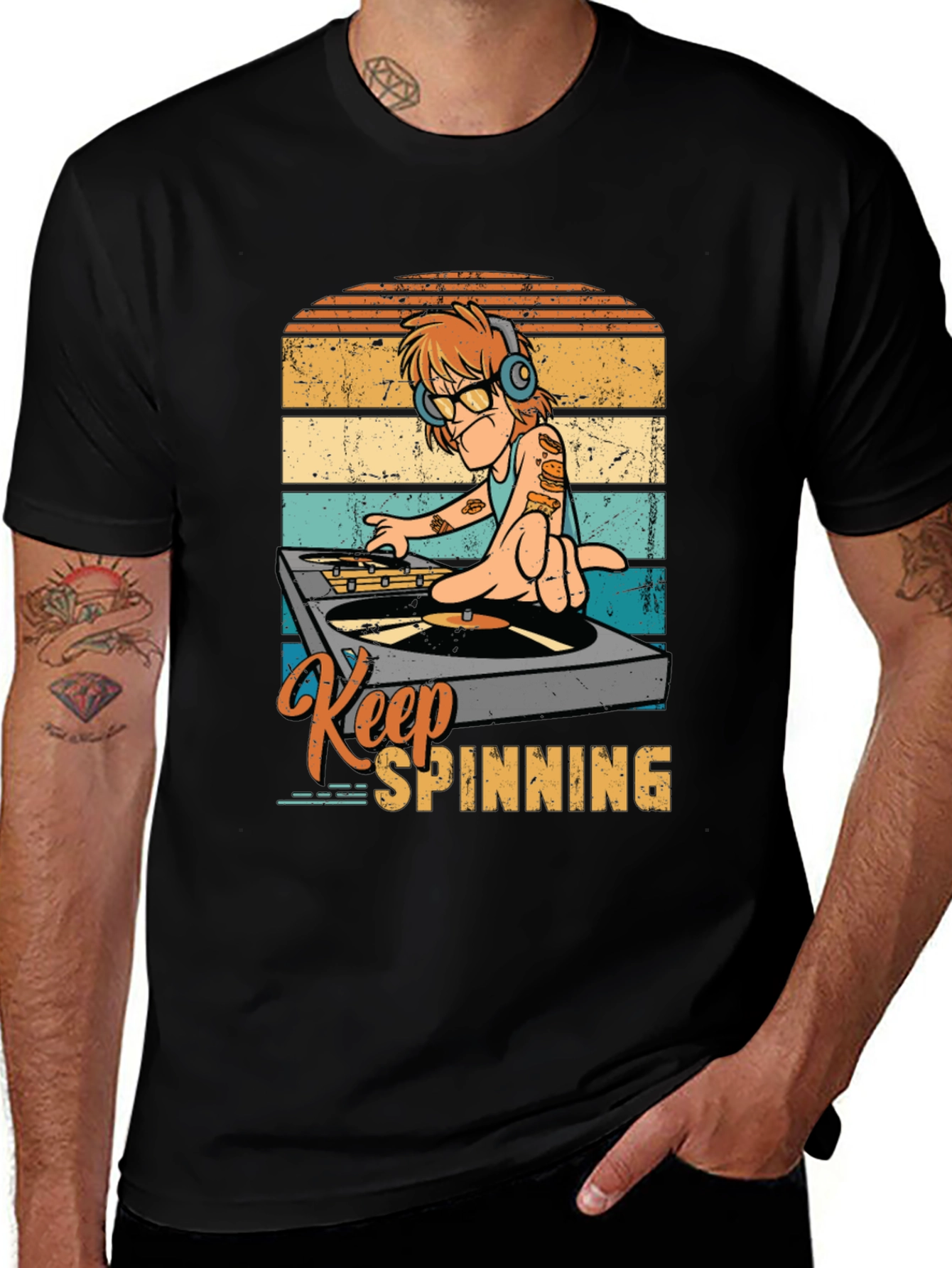 Keep Spinning DJ Graphic Tee
