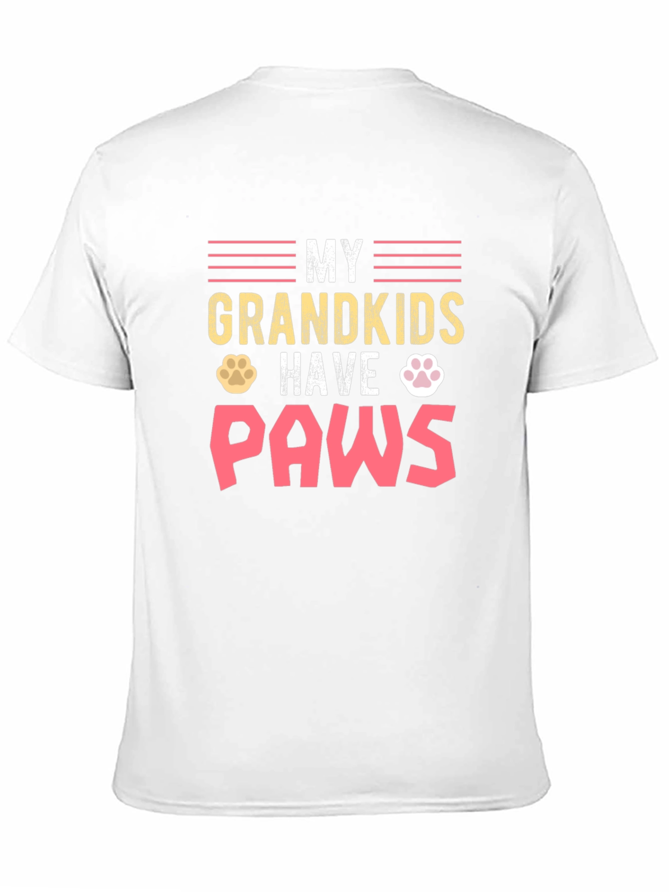 My Grandkids Have Paws Black T-Shirt