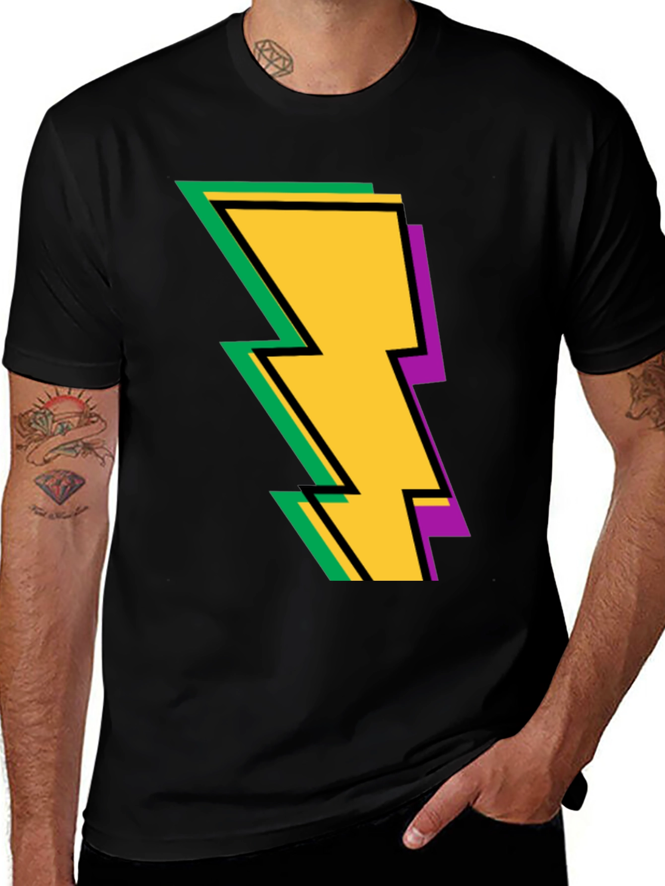 Lightning Bolt Graphic Tee - Bold and Stylish