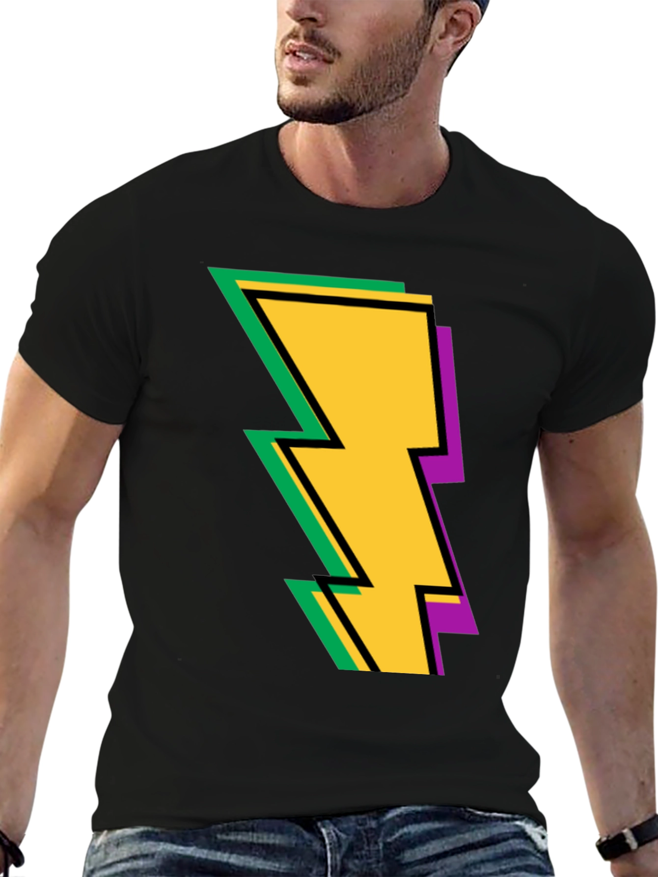Lightning Bolt Graphic Tee - Bold and Stylish