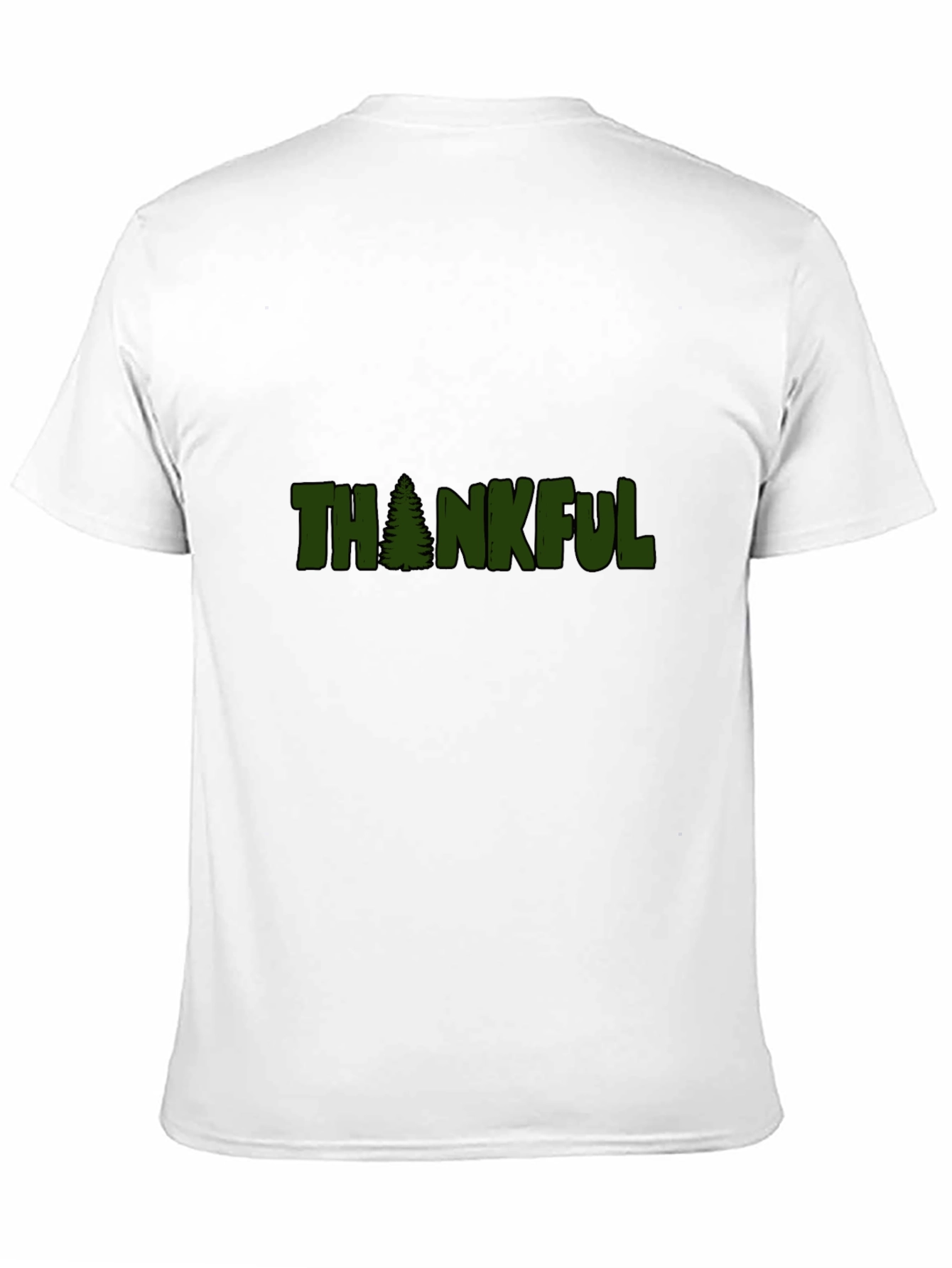 Thankful Tree Graphic Tee - Black Cotton T-Shirt
