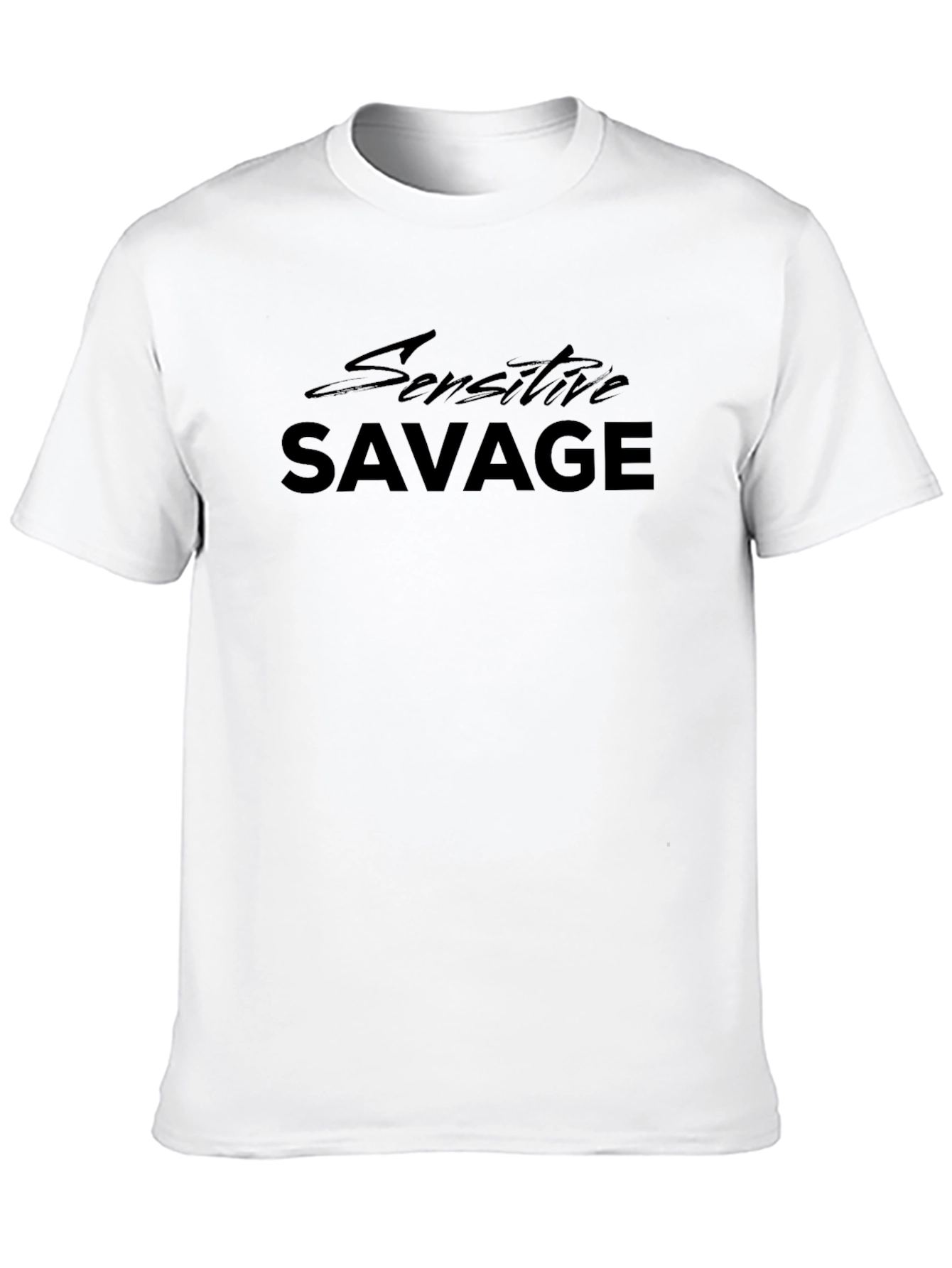 Sensitive Savage Black Graphic Tee